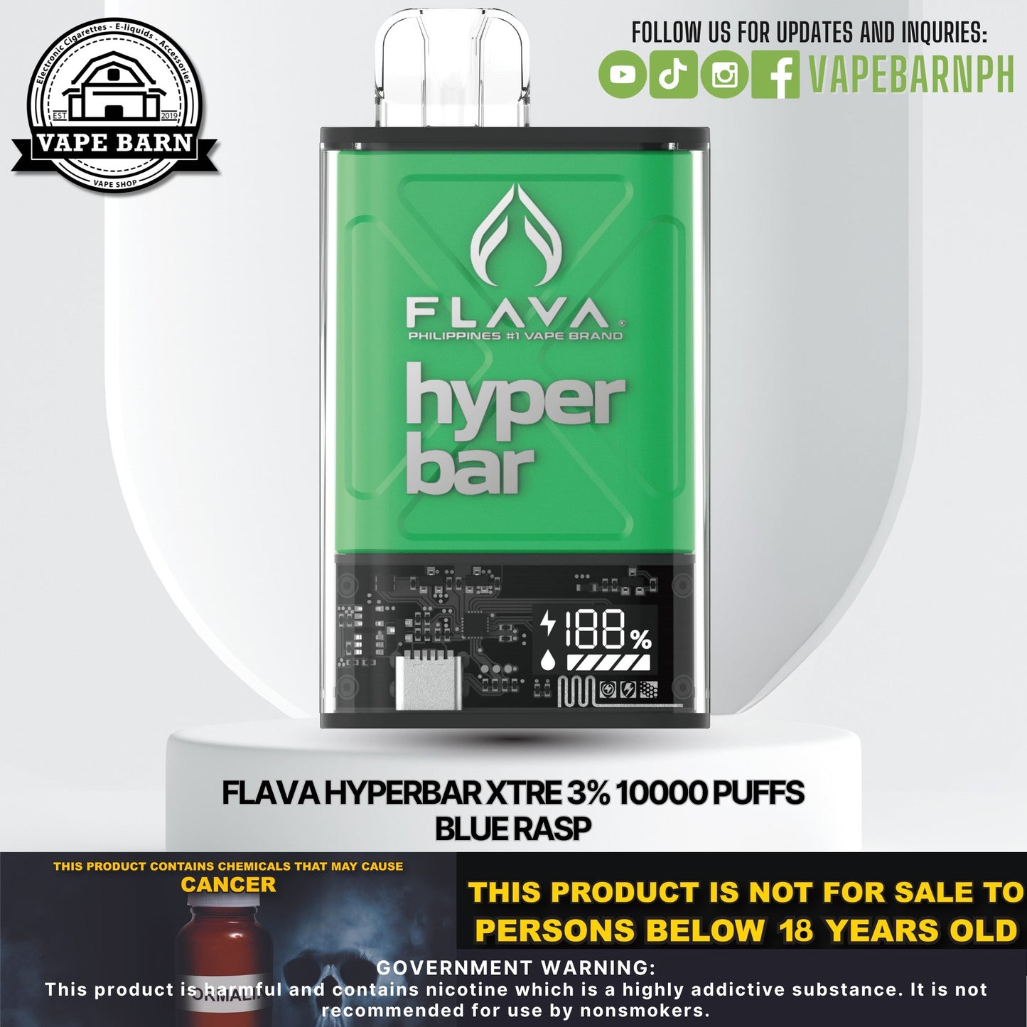 CS: Flava Hyperbar XTRE 3% 10000 Puffs