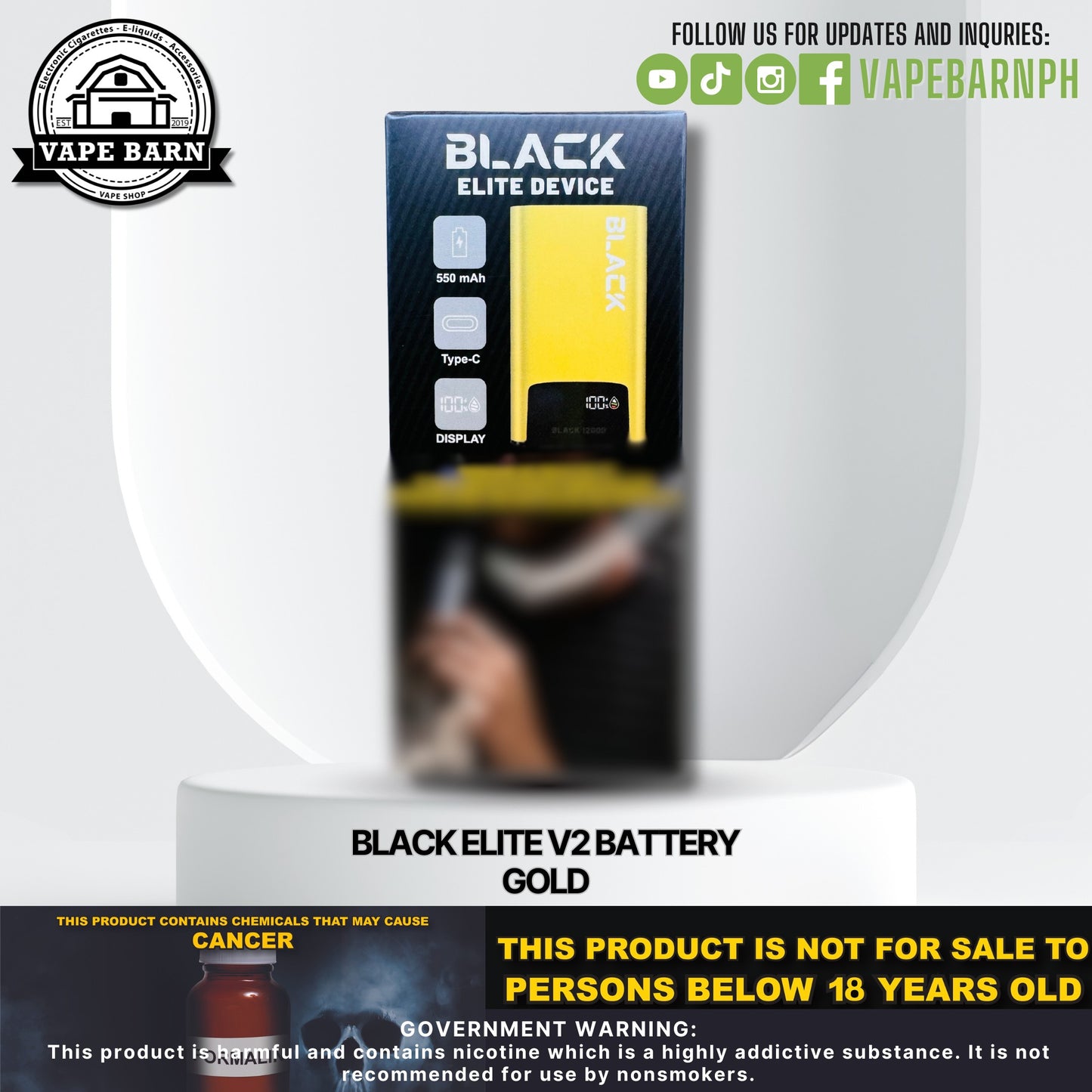 Black Elite V2 Battery