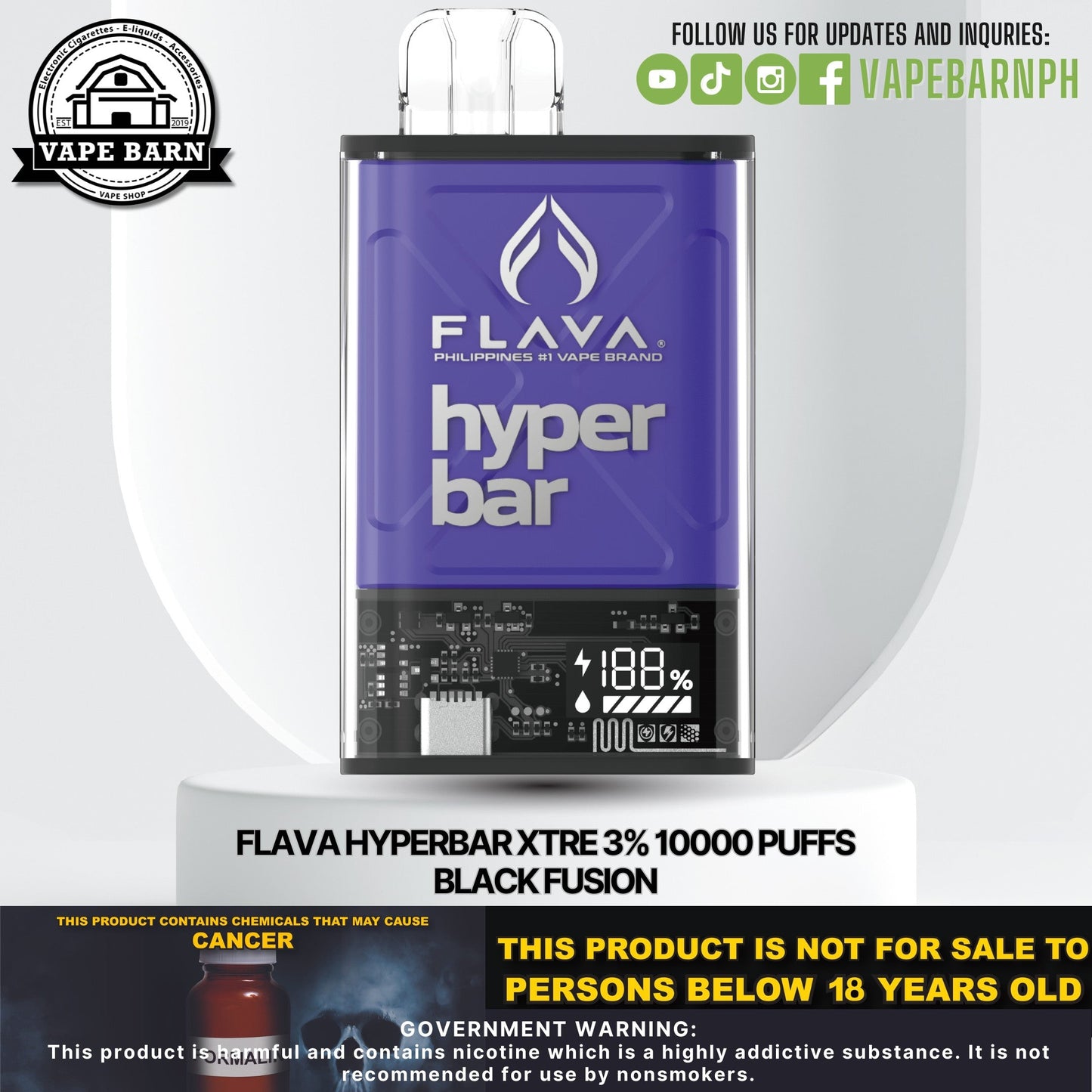 CS: Flava Hyperbar XTRE 3% 10000 Puffs