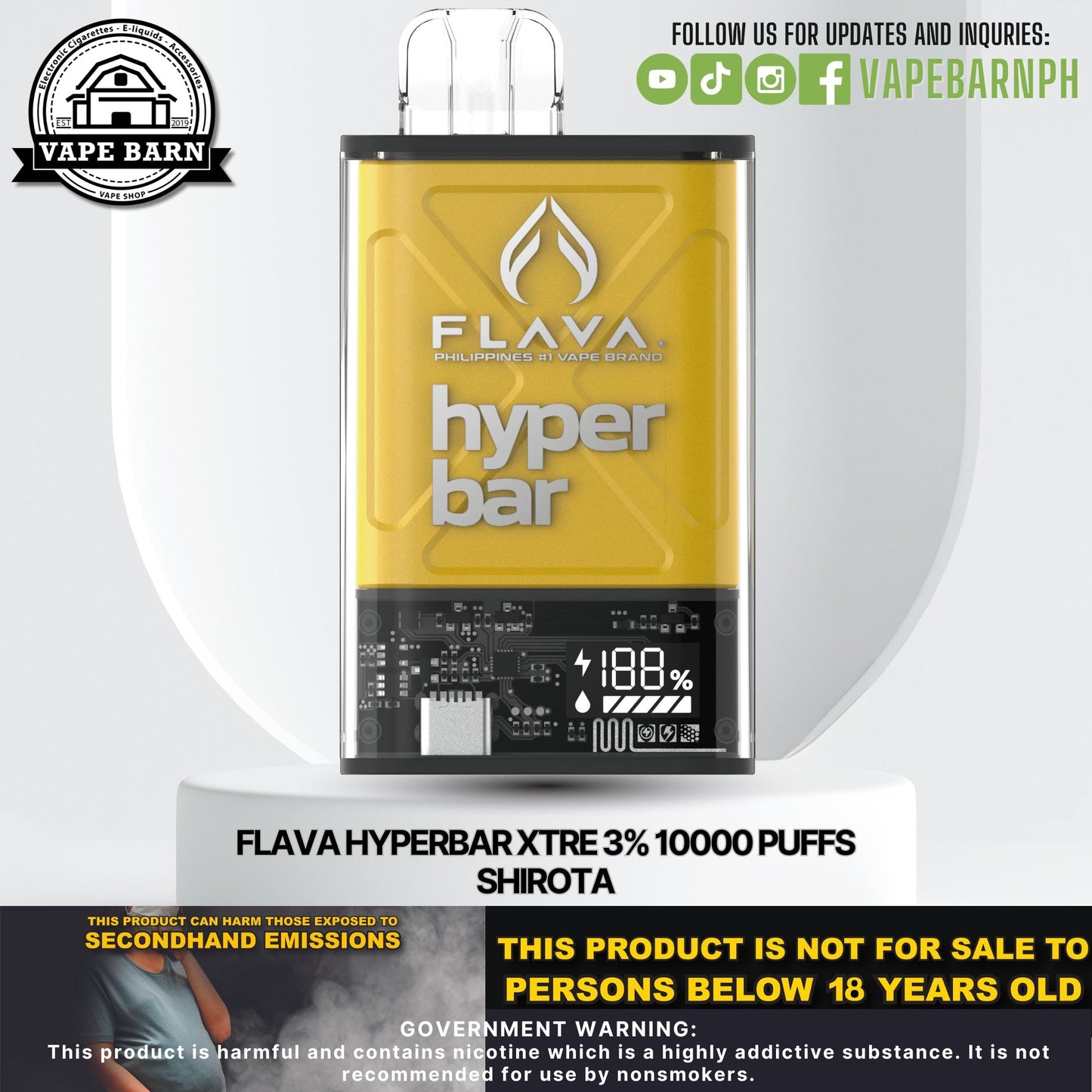 CS: Flava Hyperbar XTRE 3% 10000 Puffs