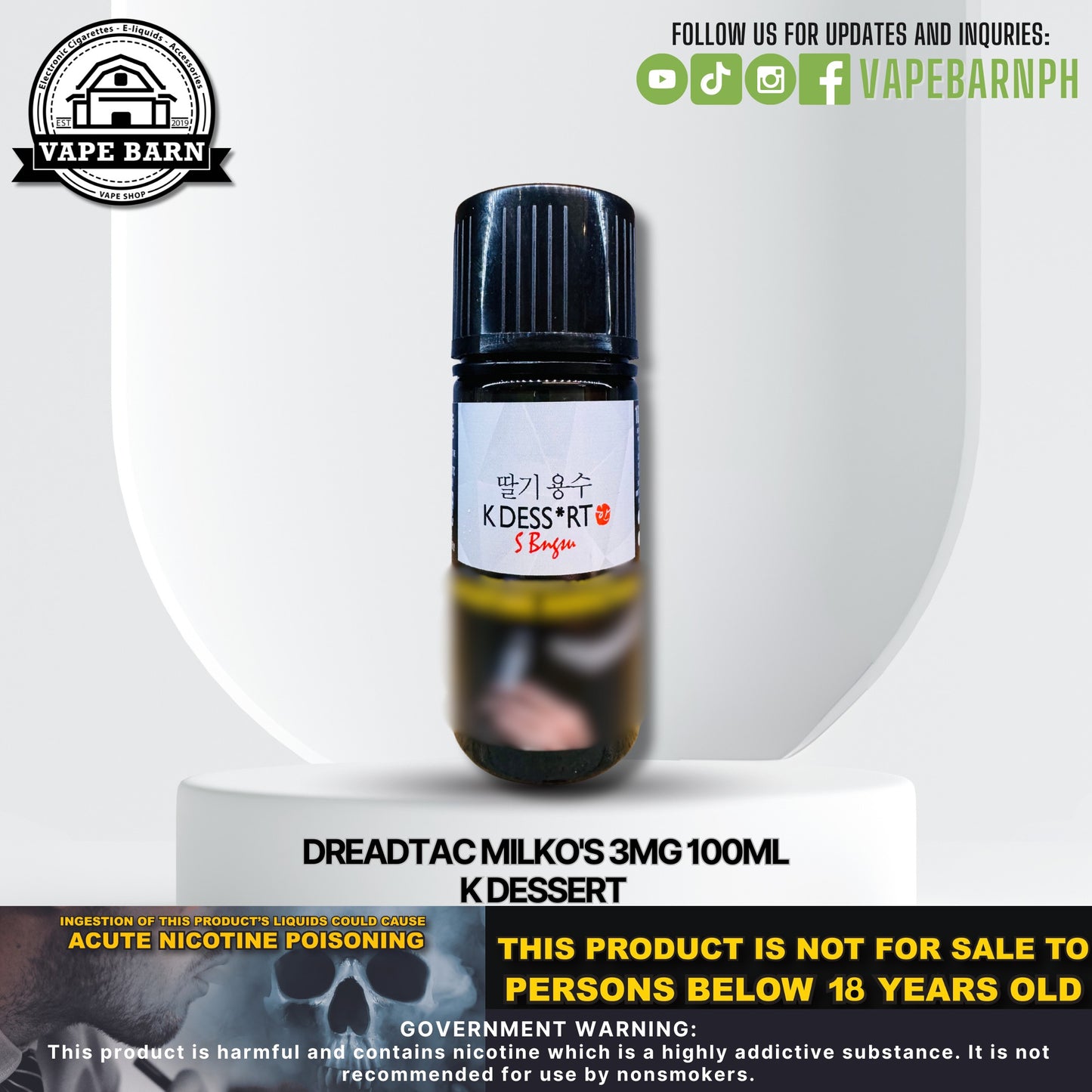 Dreadtac Milko's 3mg 100ml