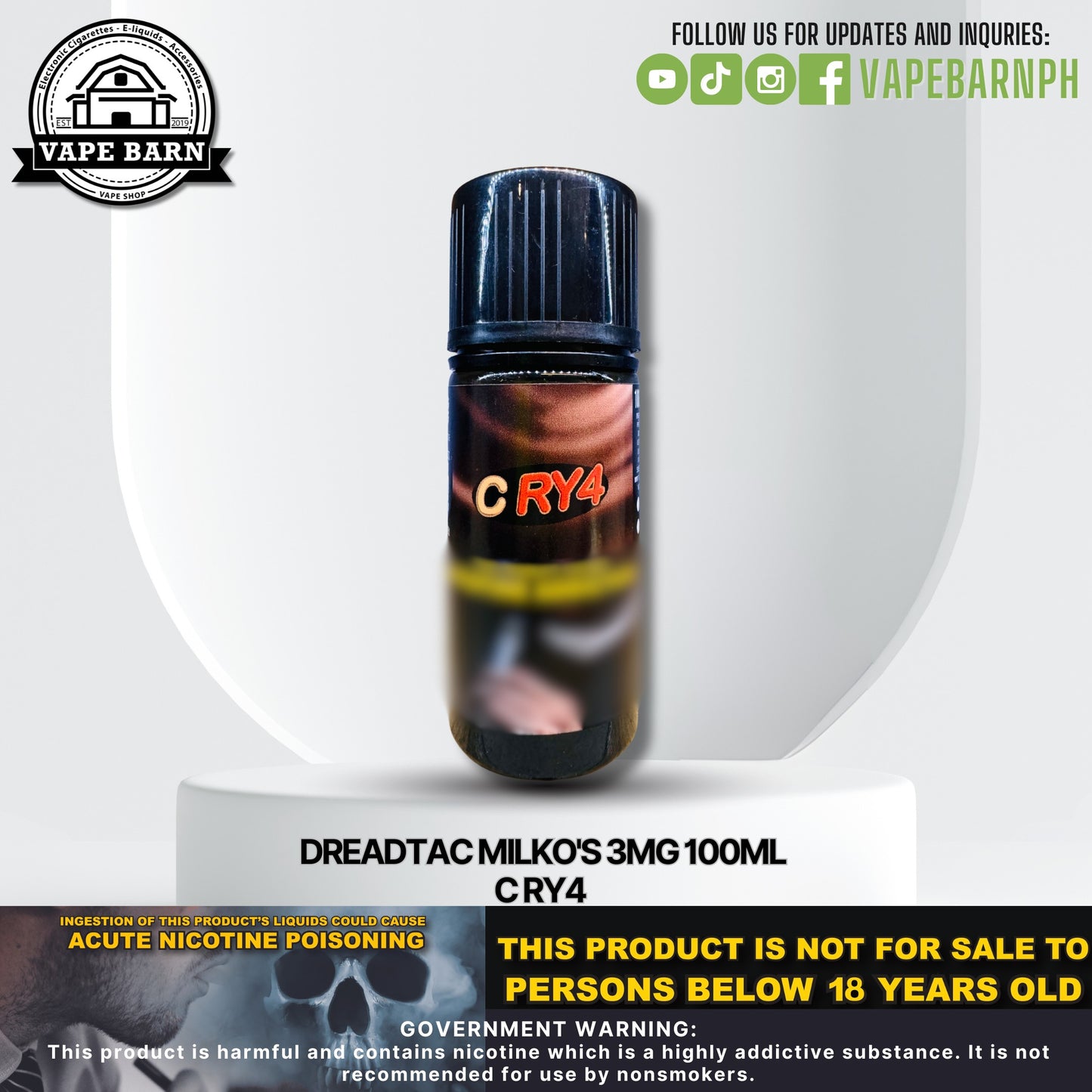 Dreadtac Milko's 3mg 100ml