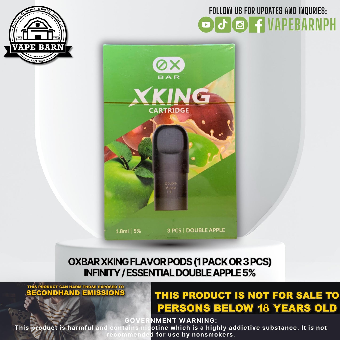 CS: Oxbar Xking Flavor Pods (1 Pack or 3 Pcs) Infinity / Essent