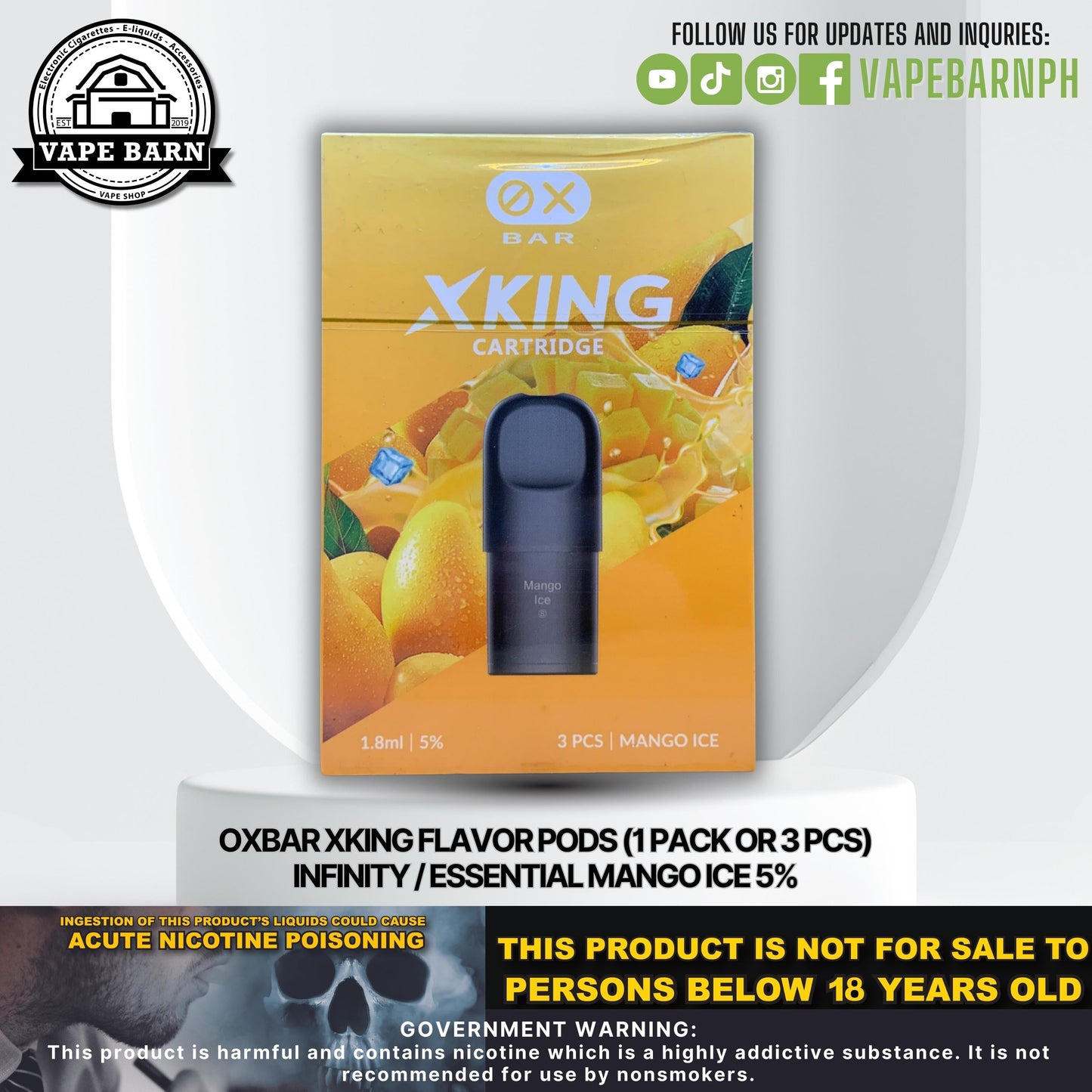 CS: Oxbar Xking Flavor Pods (1 Pack or 3 Pcs) Infinity / Essent