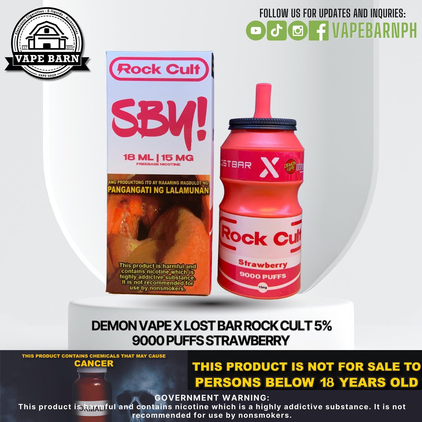 CS: Demon Vape x Lost Bar Rock Cult 5% 9000 Puffs