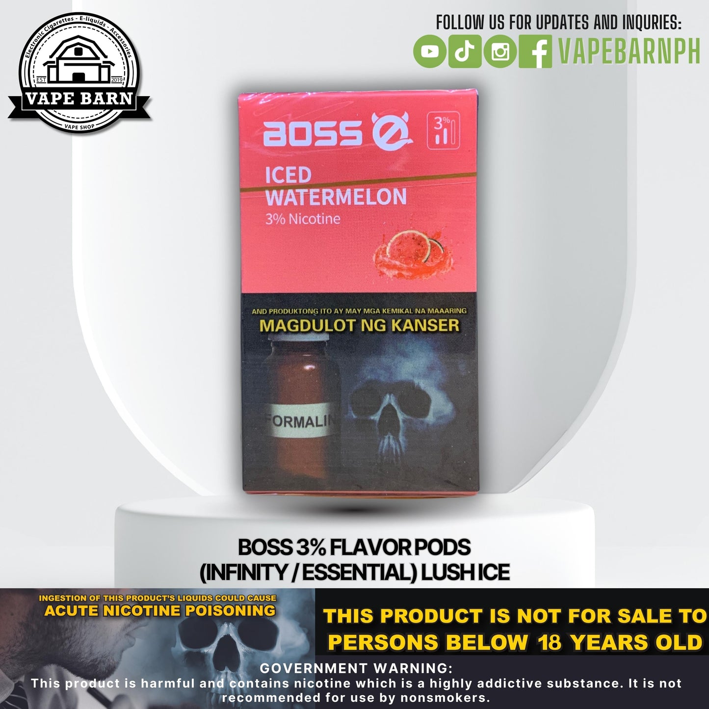 Boss 3% Flavor Pods (Infinity / Essential)