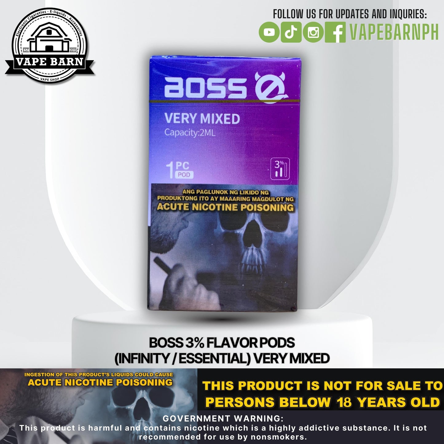 Boss 3% Flavor Pods (Infinity / Essential)