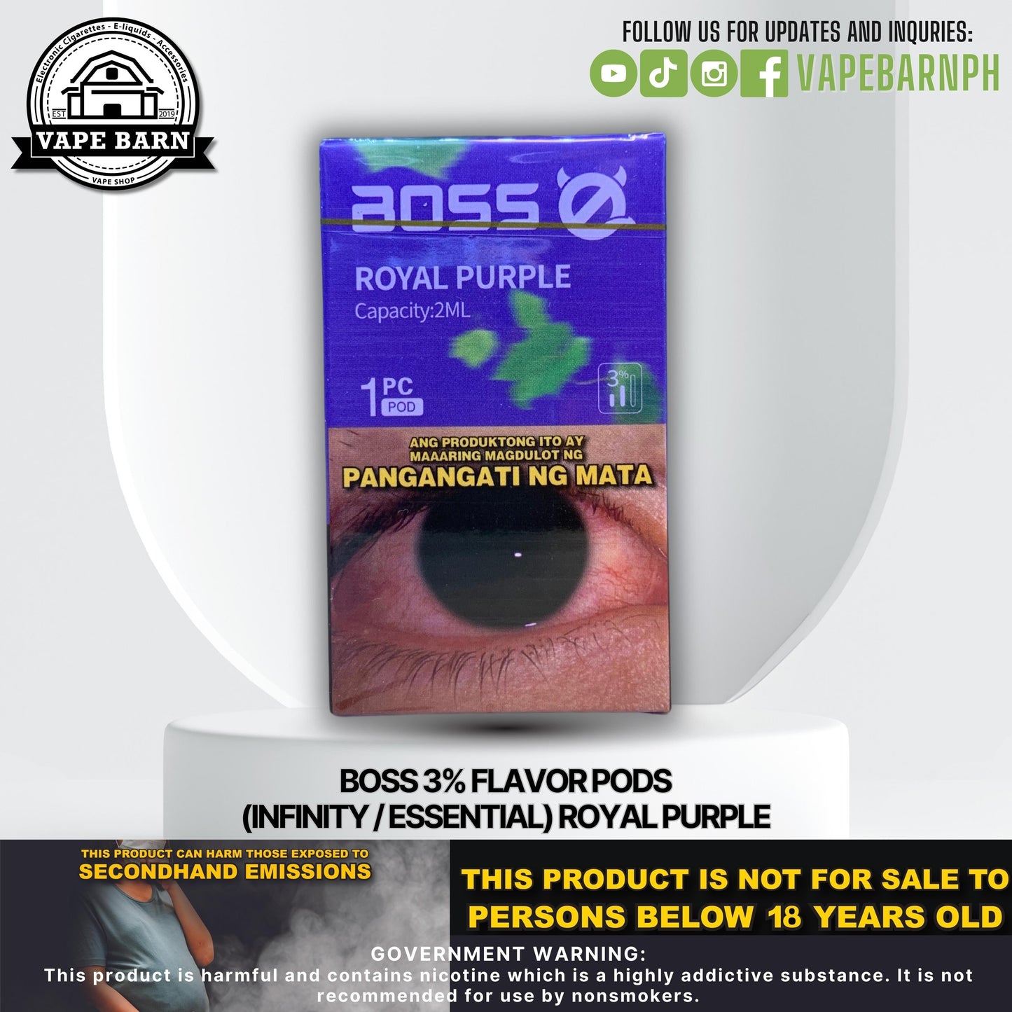 Boss 3% Flavor Pods (Infinity / Essential)