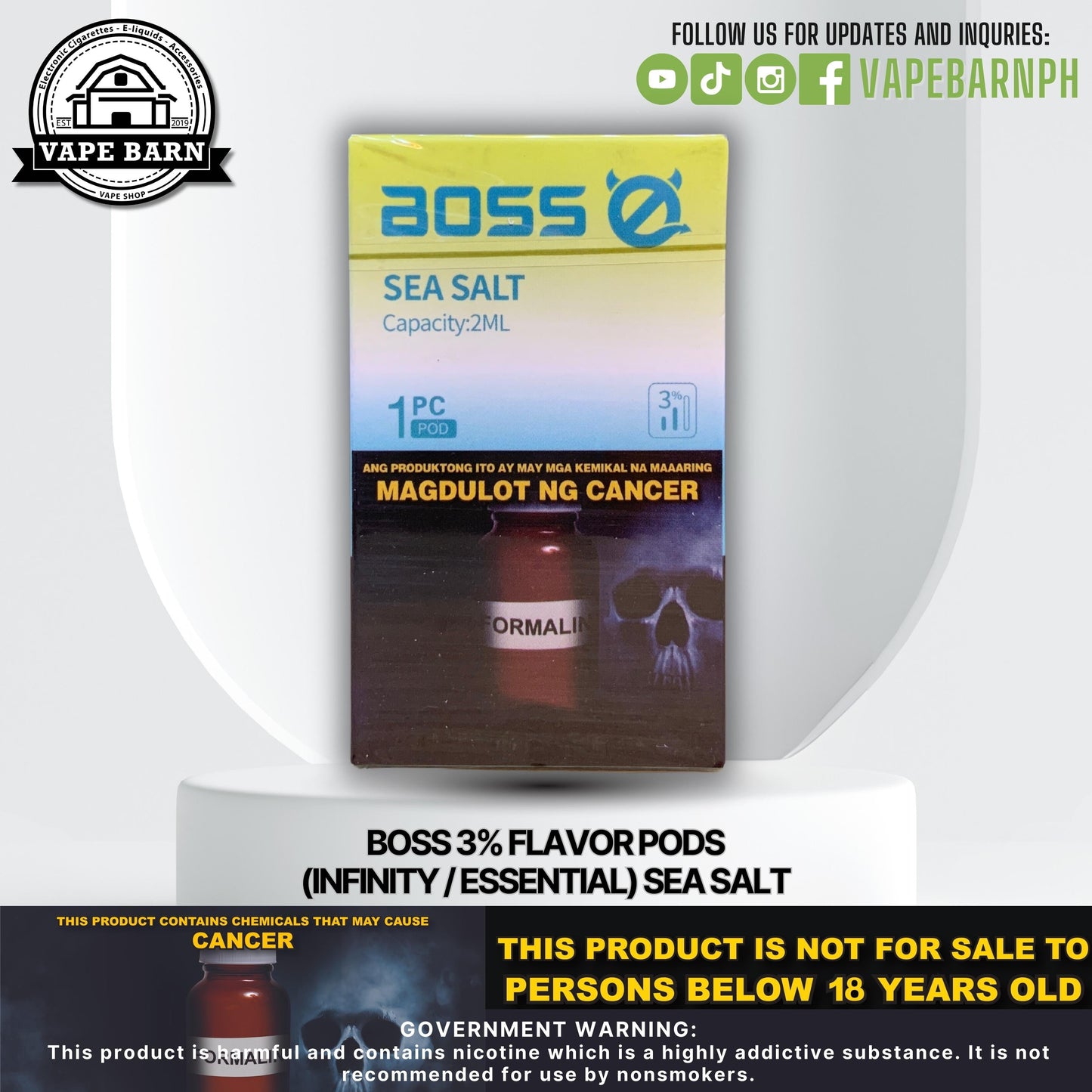 Boss 3% Flavor Pods (Infinity / Essential)