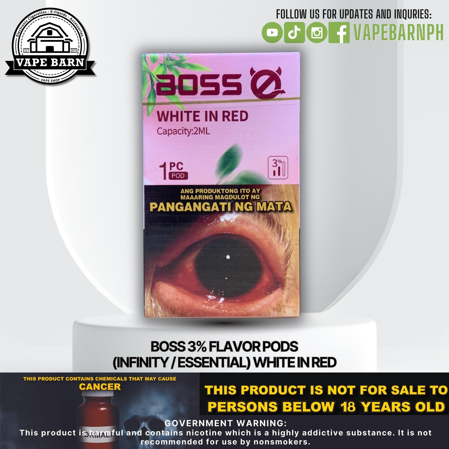 Boss 3% Flavor Pods (Infinity / Essential)