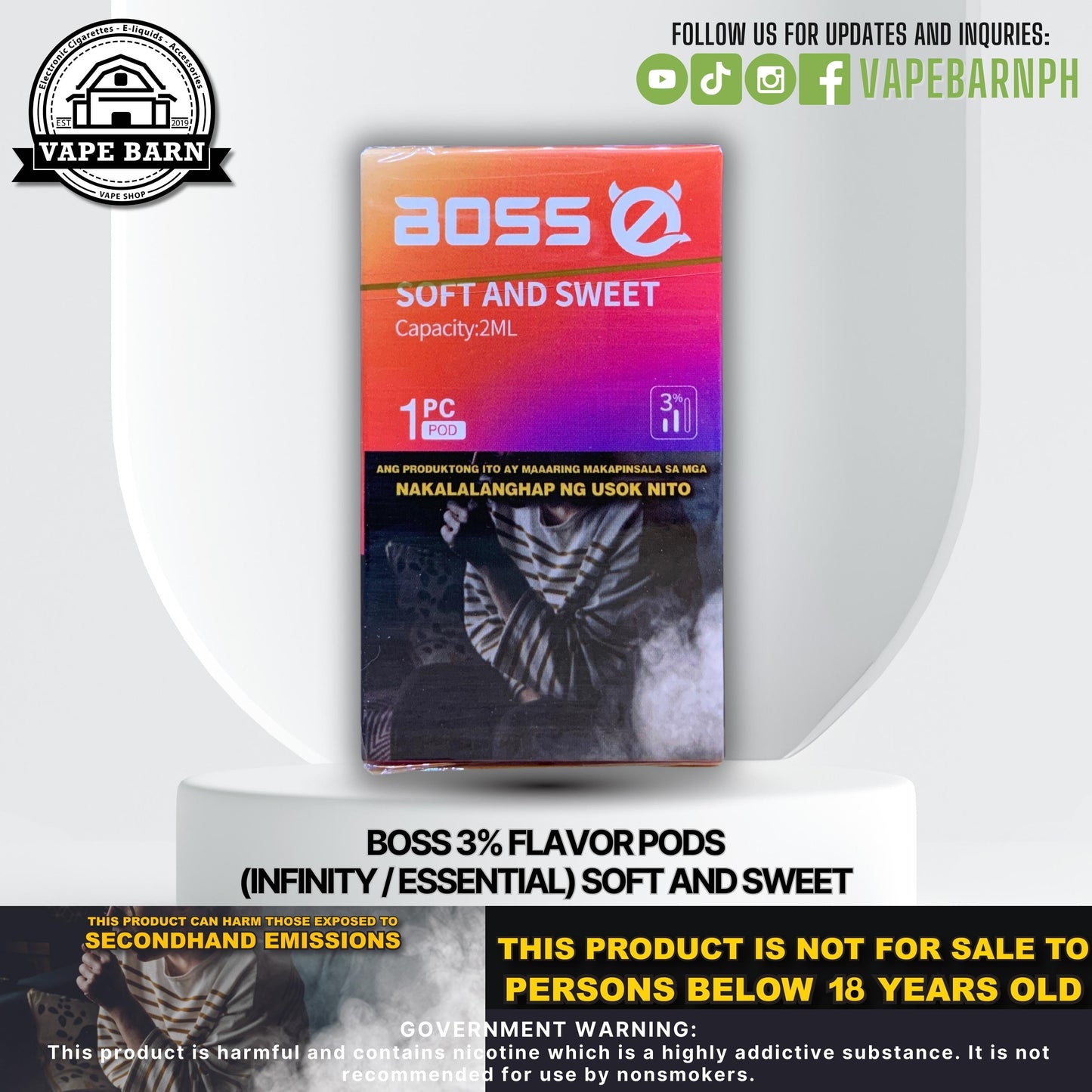 Boss 3% Flavor Pods (Infinity / Essential)