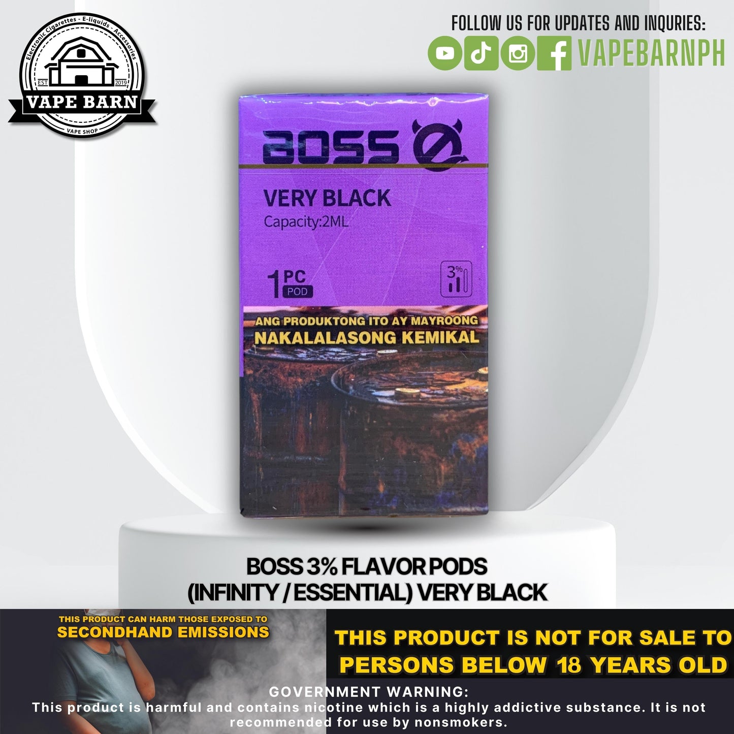 Boss 3% Flavor Pods (Infinity / Essential)