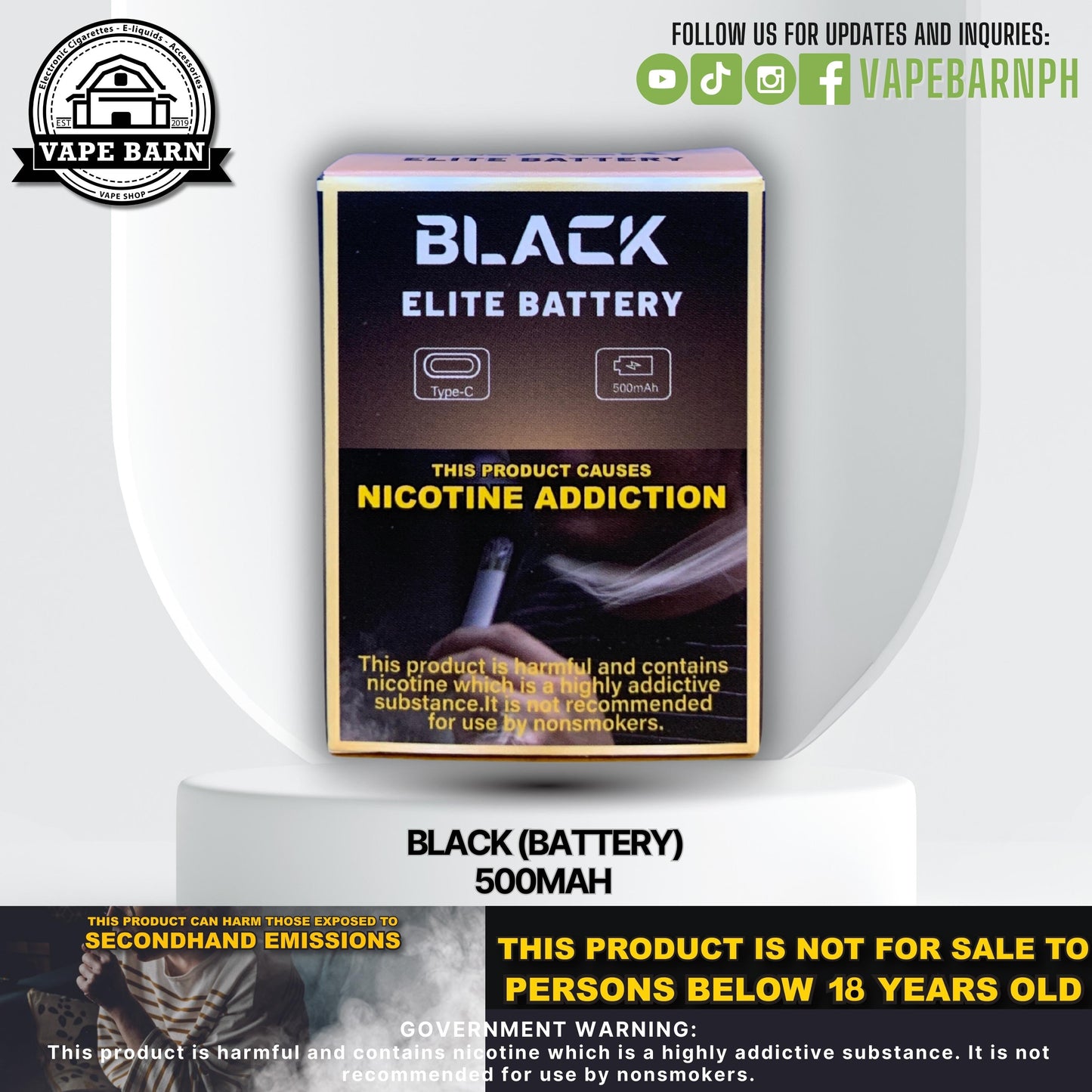 Black Elite V1 Battery