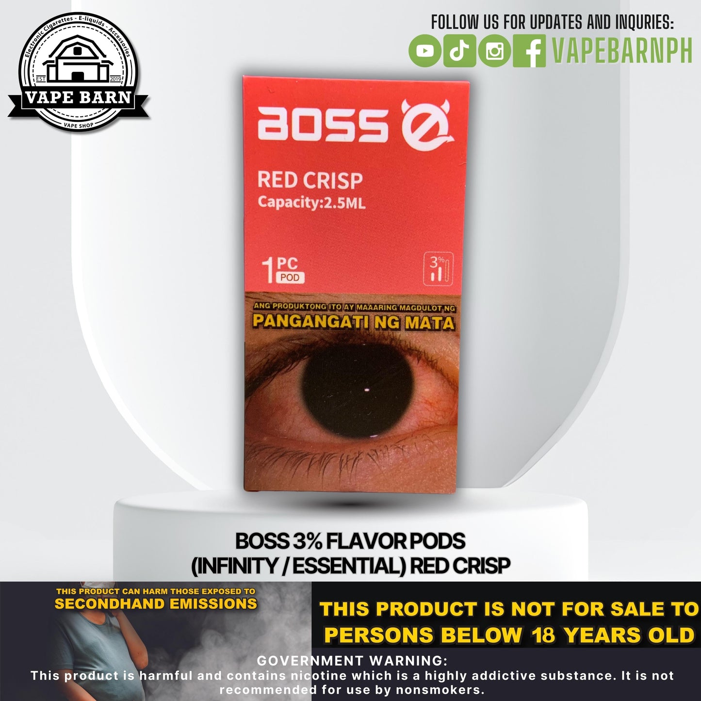 Boss 3% Flavor Pods (Infinity / Essential)