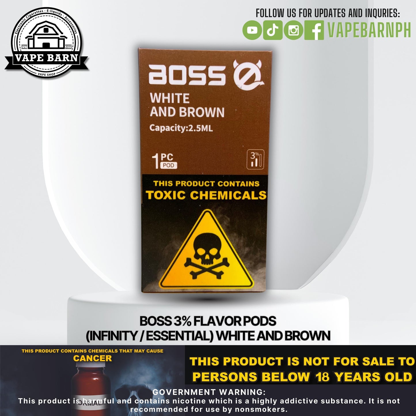 Boss 3% Flavor Pods (Infinity / Essential)