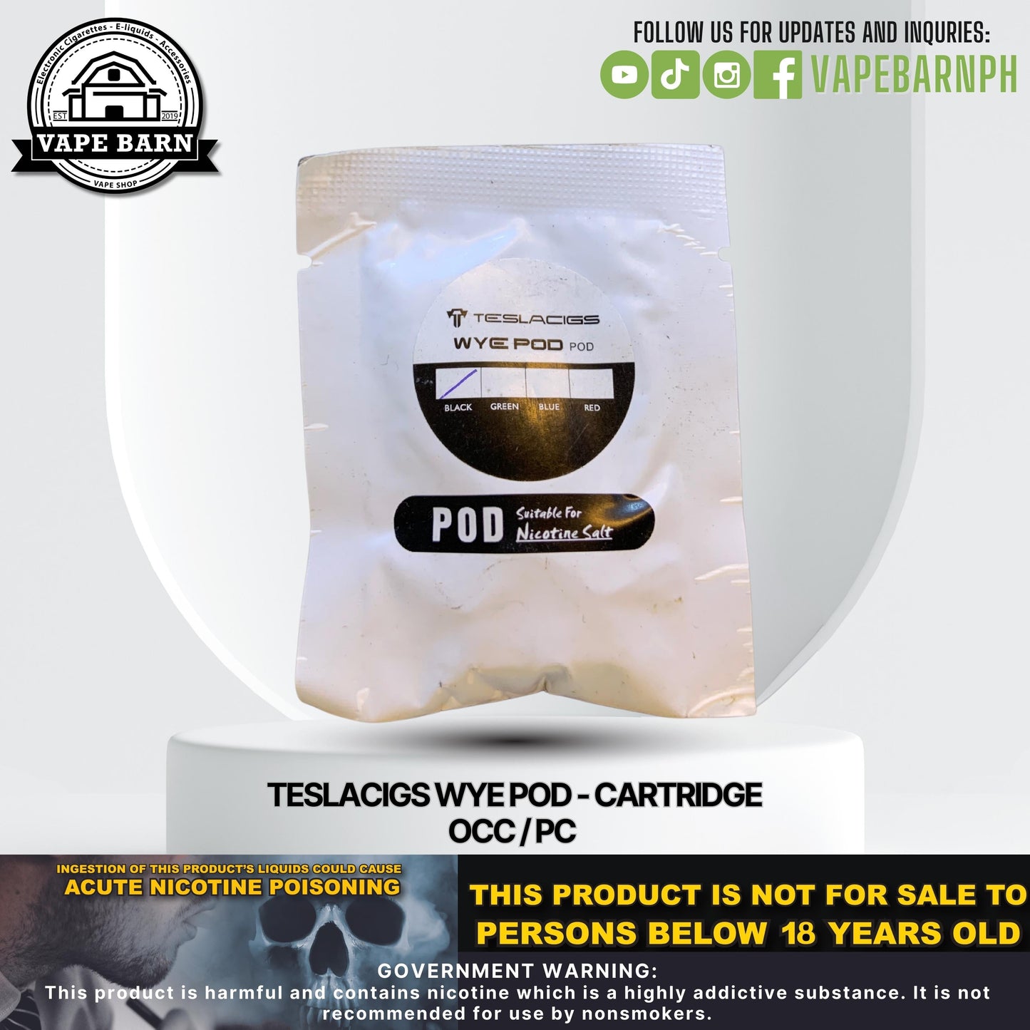 Teslacigs WYE Pod - Cartridge OCC / pc