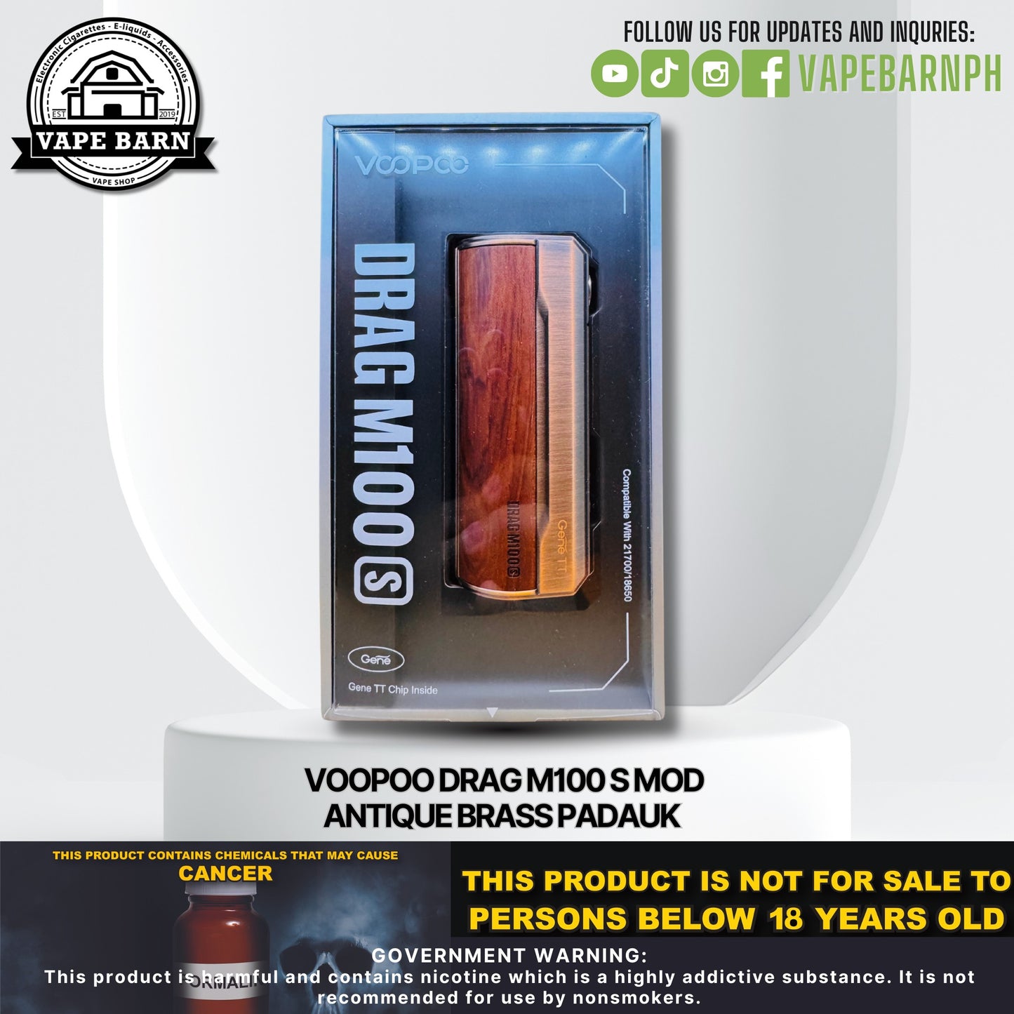 Voopoo Drag M100 S Mod