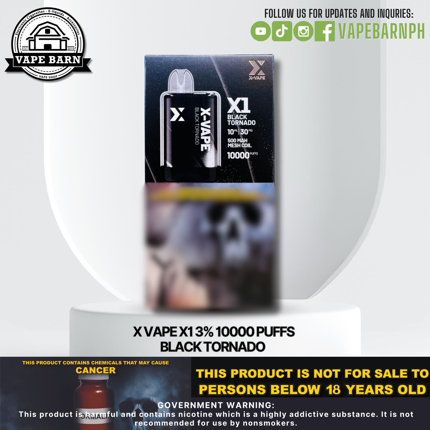 X VAPE X1 3% 10000 Puffs