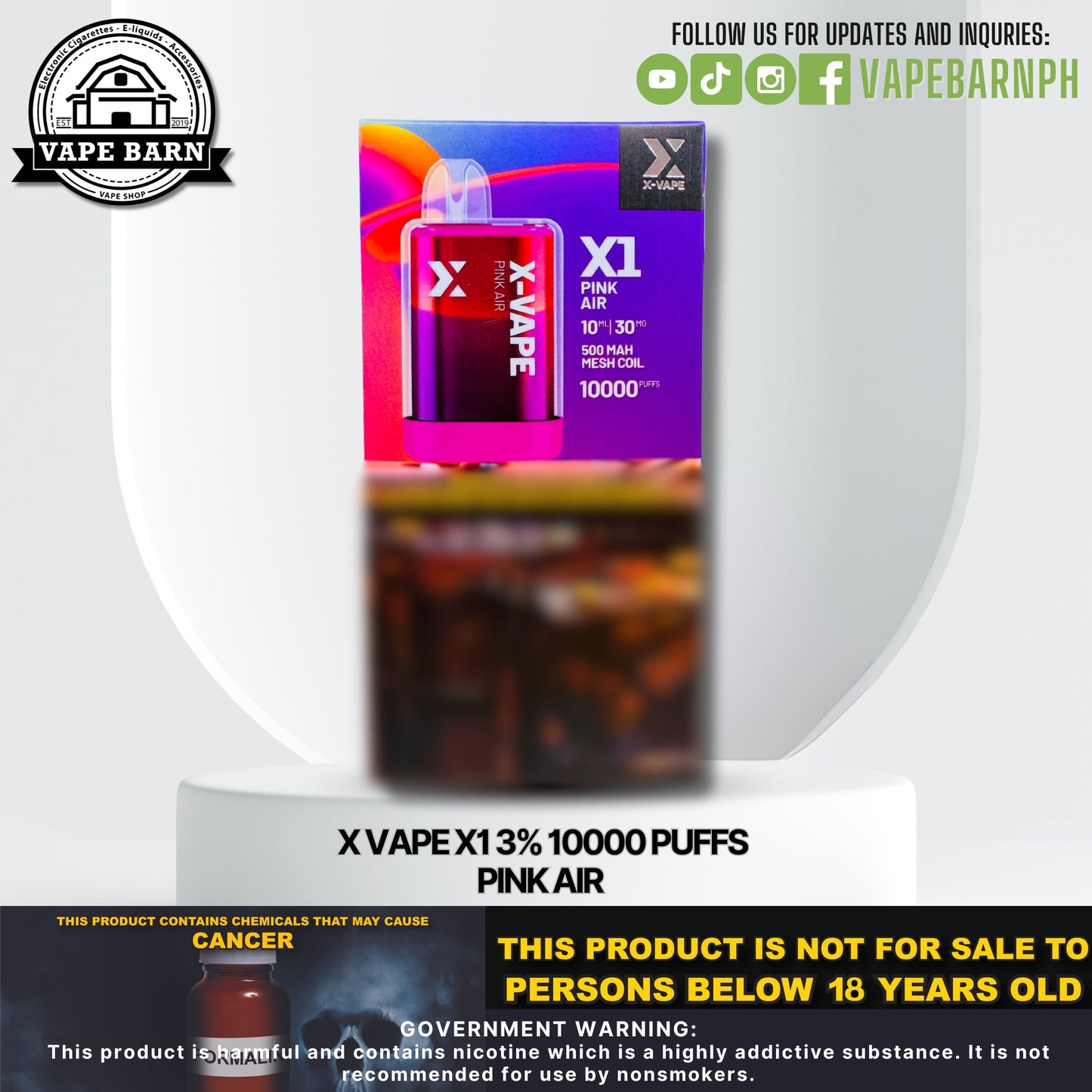 X VAPE X1 3% 10000 Puffs