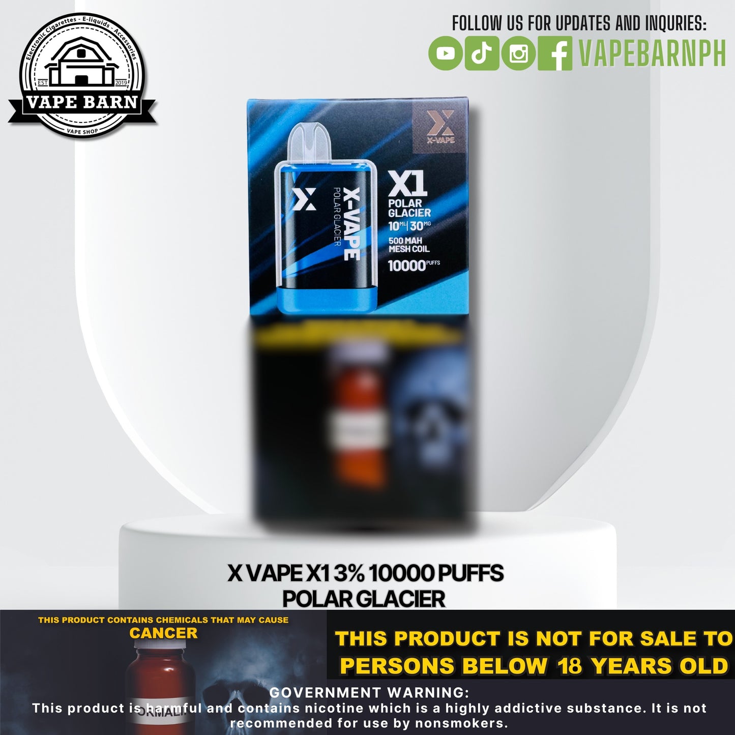 X VAPE X1 3% 10000 Puffs