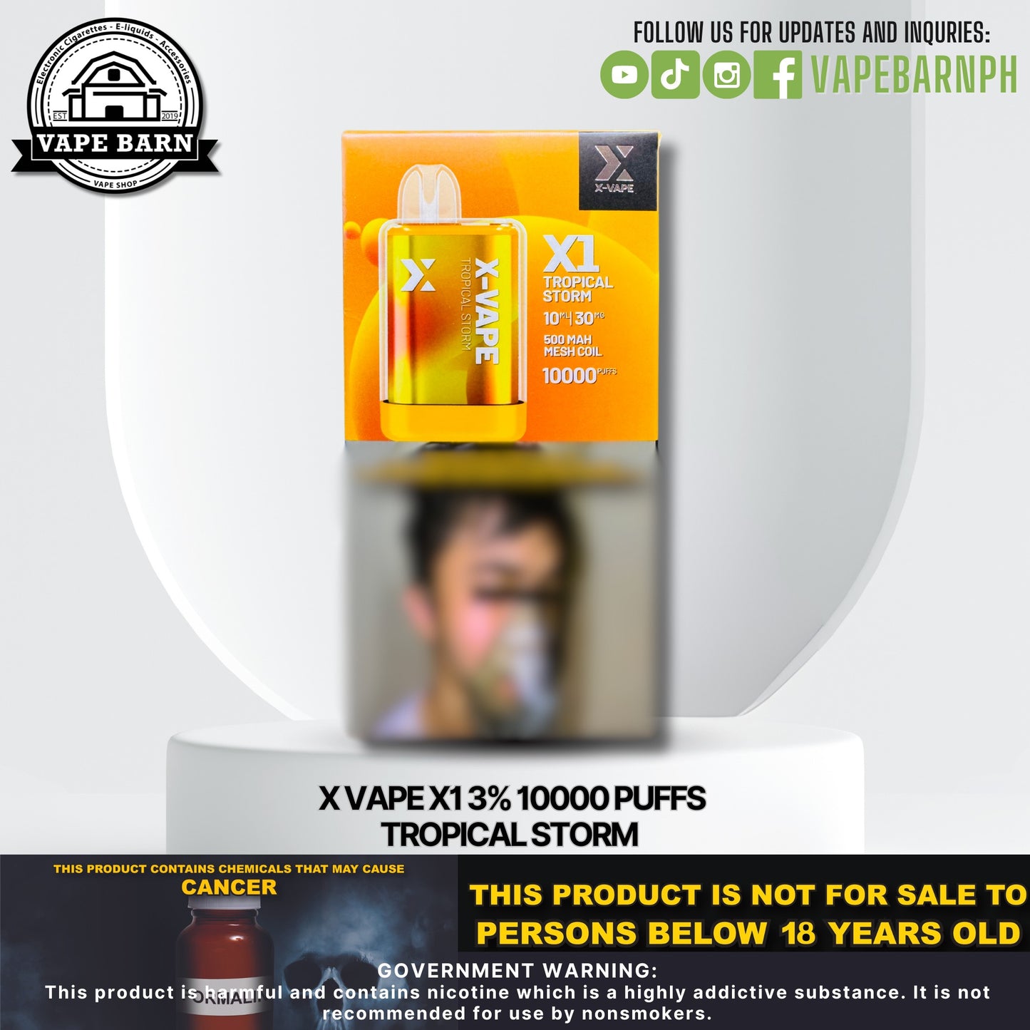 X VAPE X1 3% 10000 Puffs