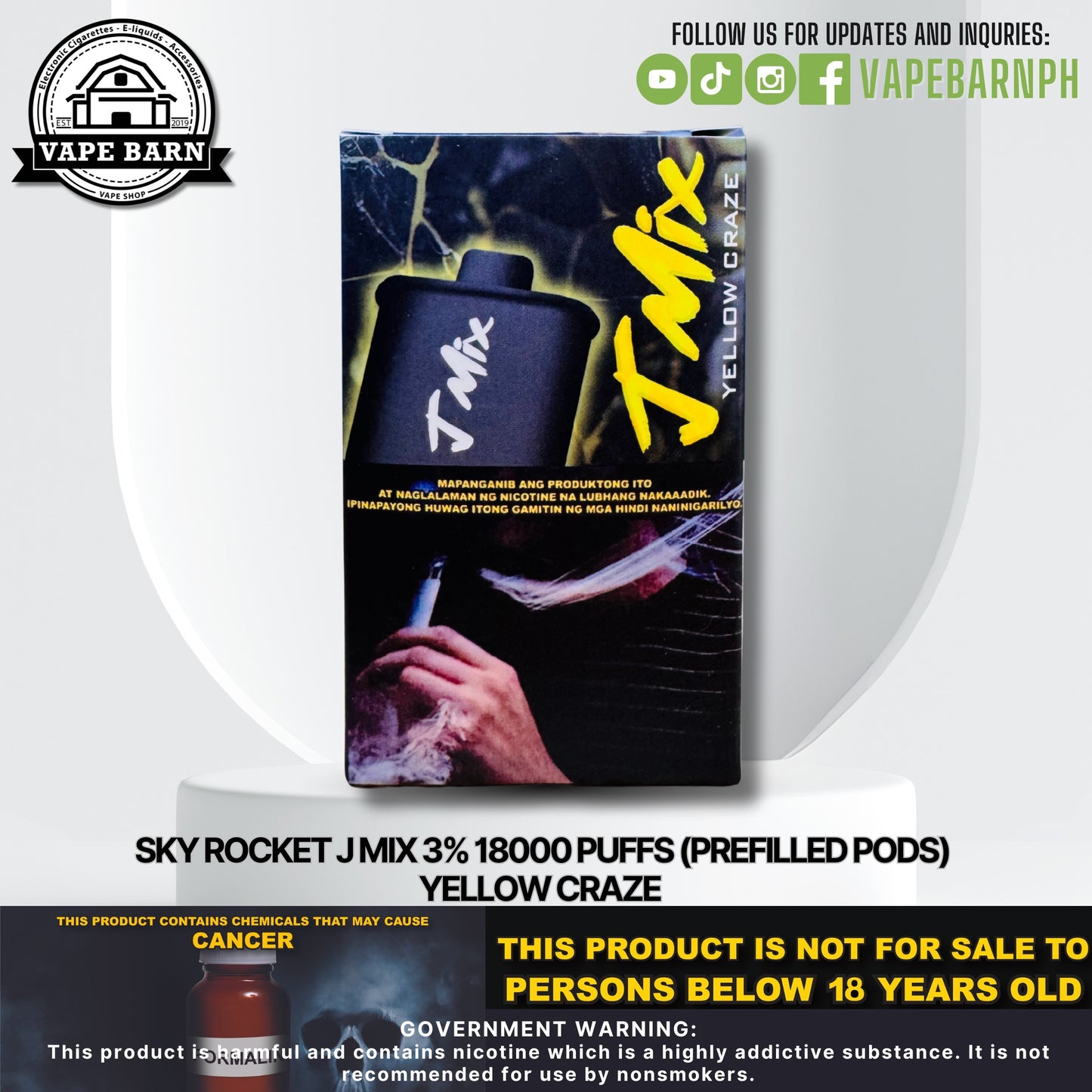 Sky Rocket J Mix 3% 18000 Puffs (Prefilled Pods)
