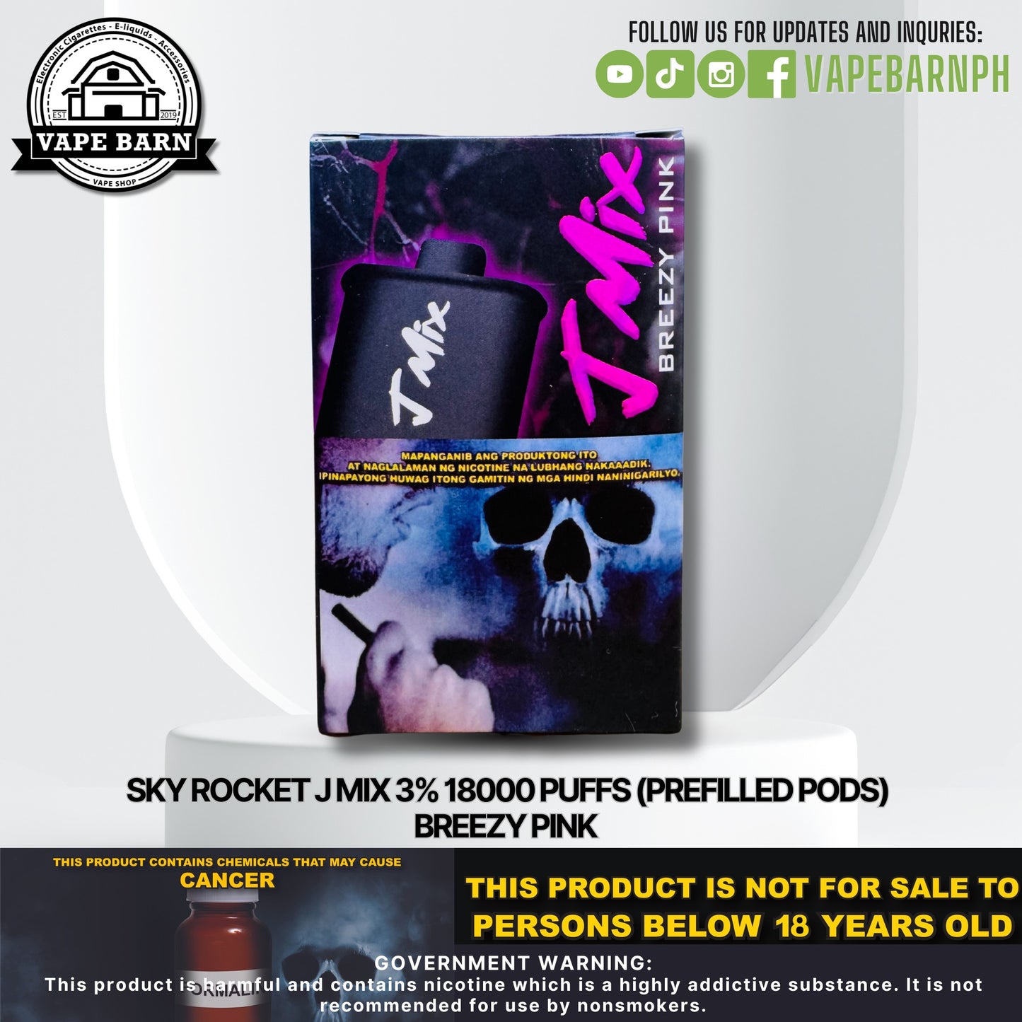 Sky Rocket J Mix 3% 18000 Puffs (Prefilled Pods)