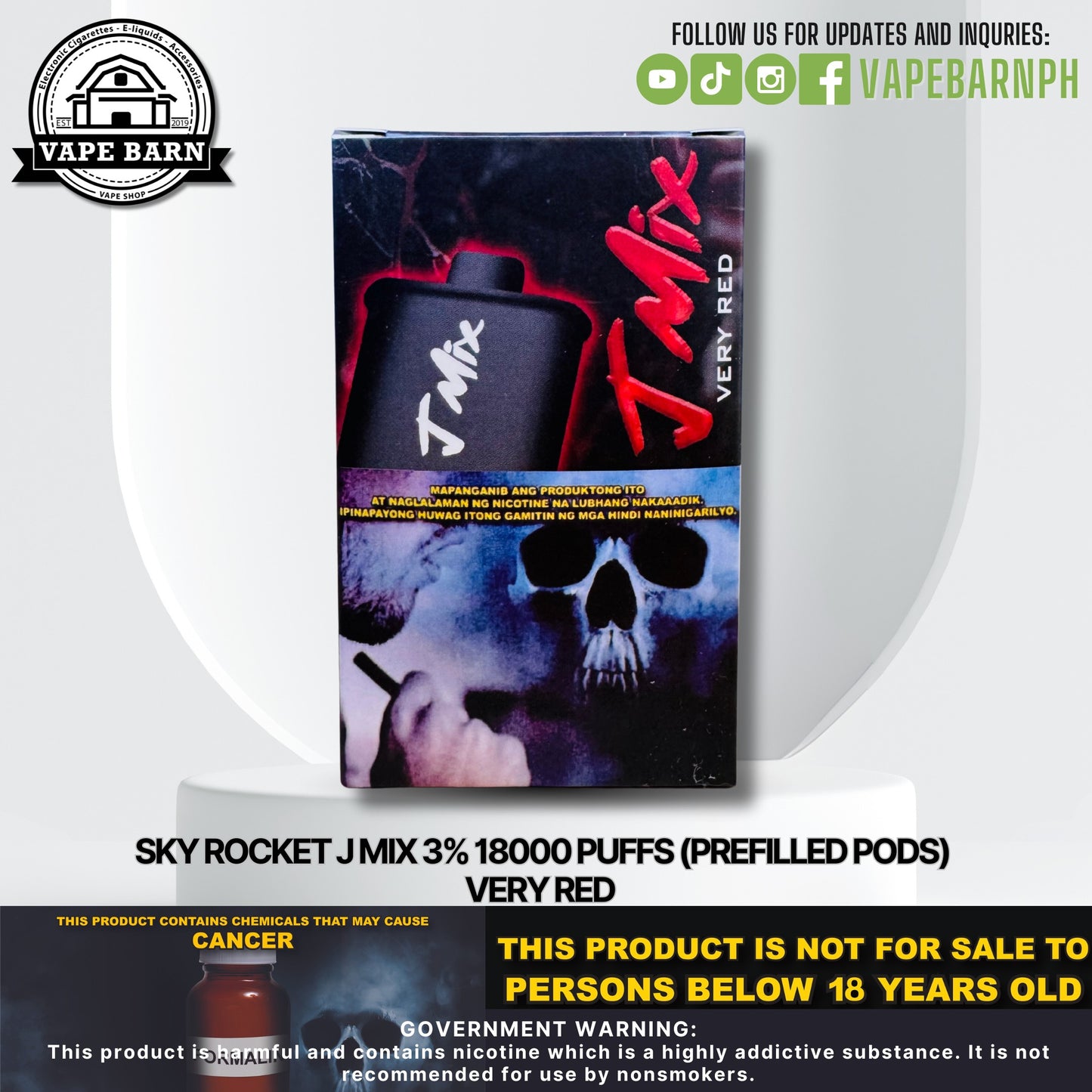 Sky Rocket J Mix 3% 18000 Puffs (Prefilled Pods)
