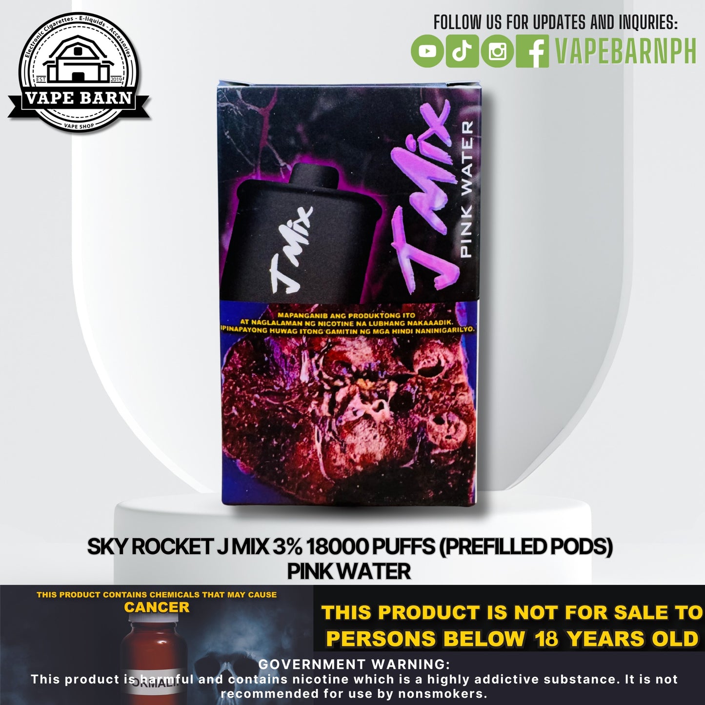 Sky Rocket J Mix 3% 18000 Puffs (Prefilled Pods)