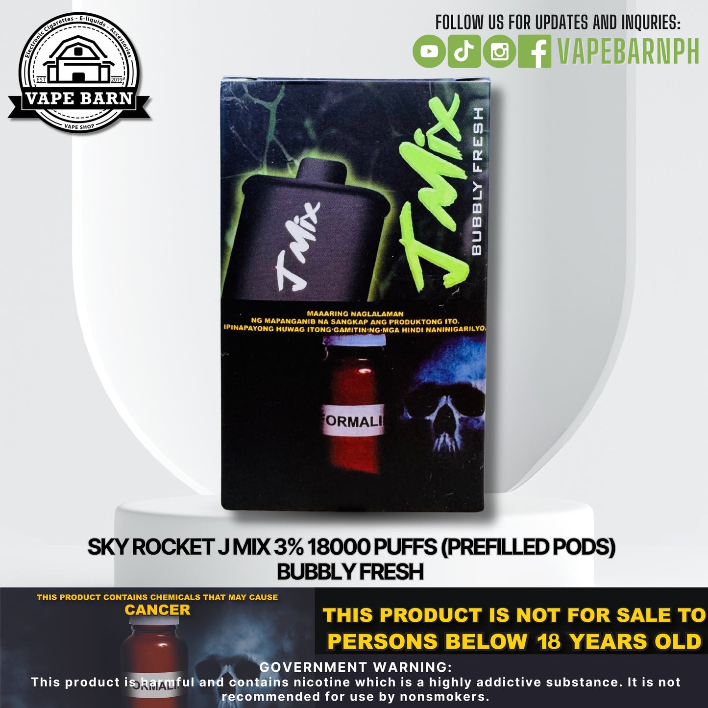 Sky Rocket J Mix 3% 18000 Puffs (Prefilled Pods)