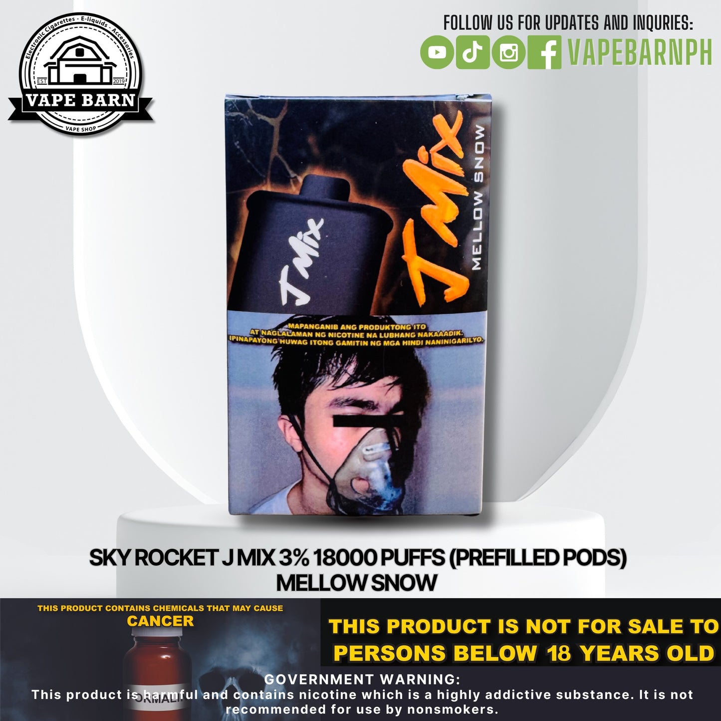 Sky Rocket J Mix 3% 18000 Puffs (Prefilled Pods)