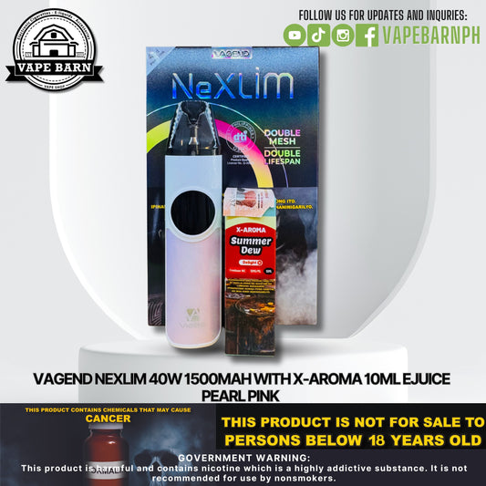Vagend NeXlim 40W 1500mAh with X-AROMA 10ml Ejuice