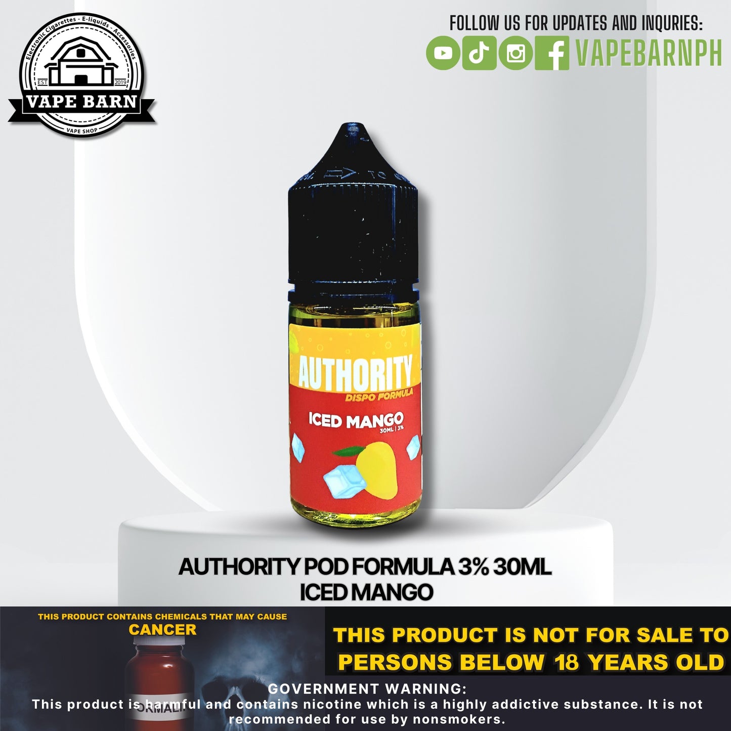 Demon Vape Authority Pod Formula 3% 30ml