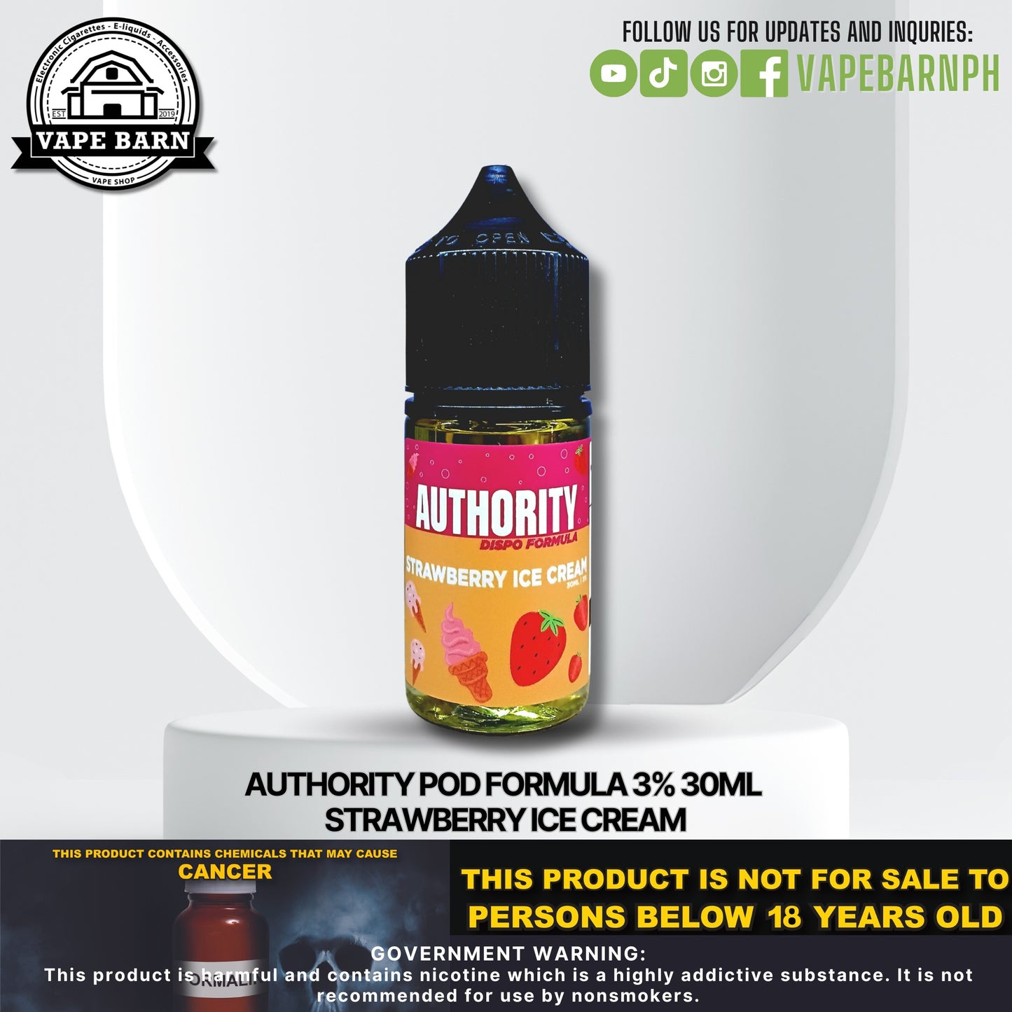 Demon Vape Authority Pod Formula 3% 30ml