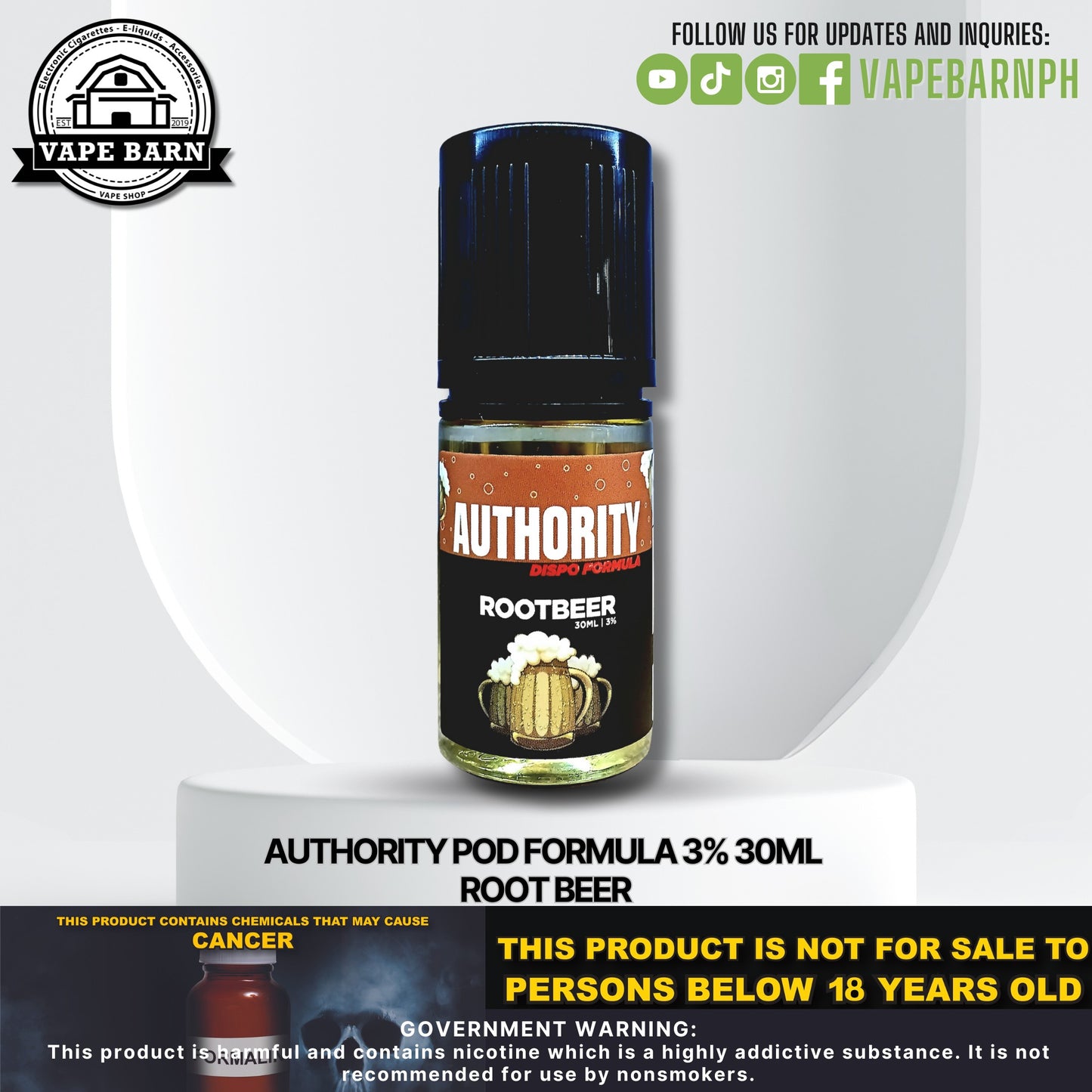 Demon Vape Authority Pod Formula 3% 30ml