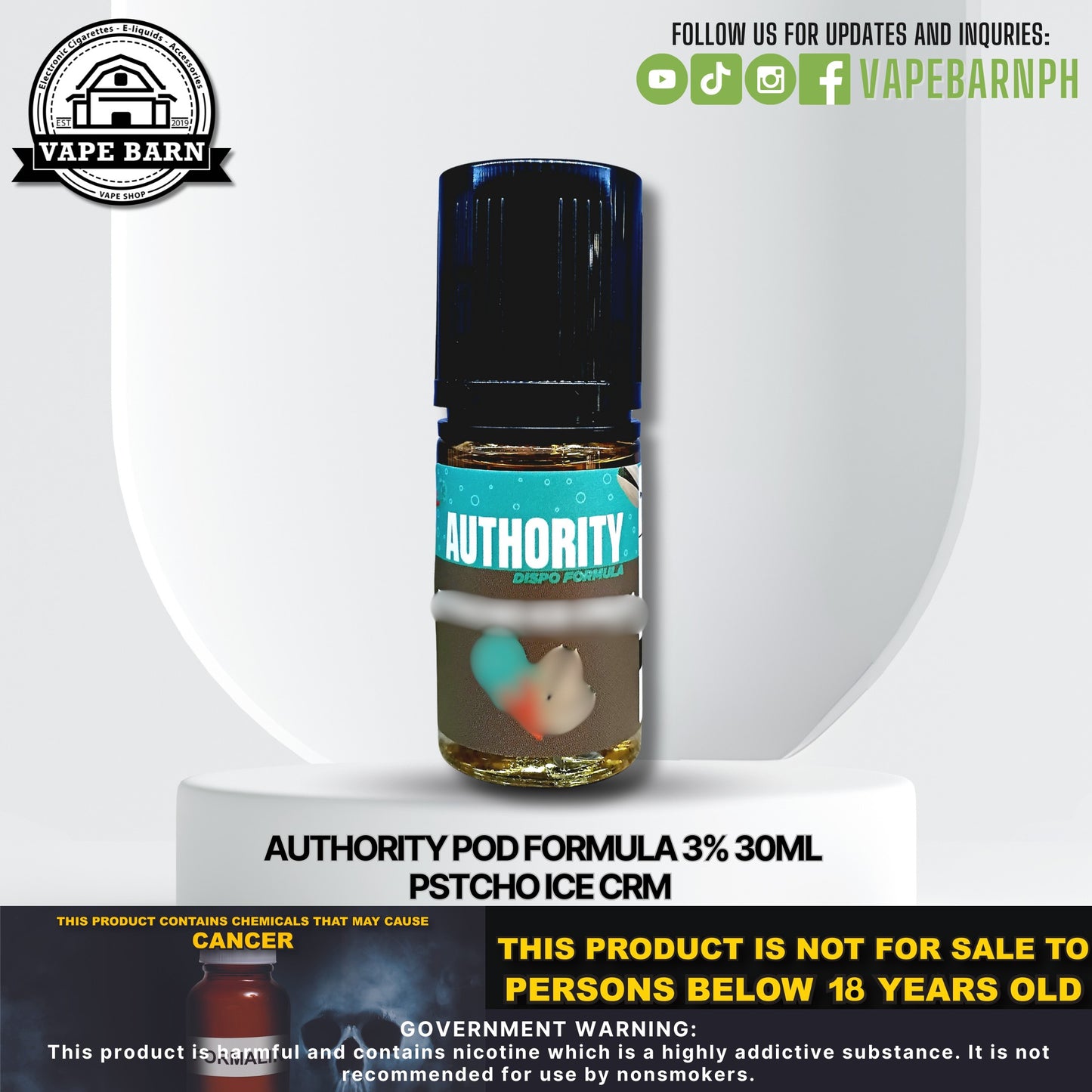 Demon Vape Authority Pod Formula 3% 30ml