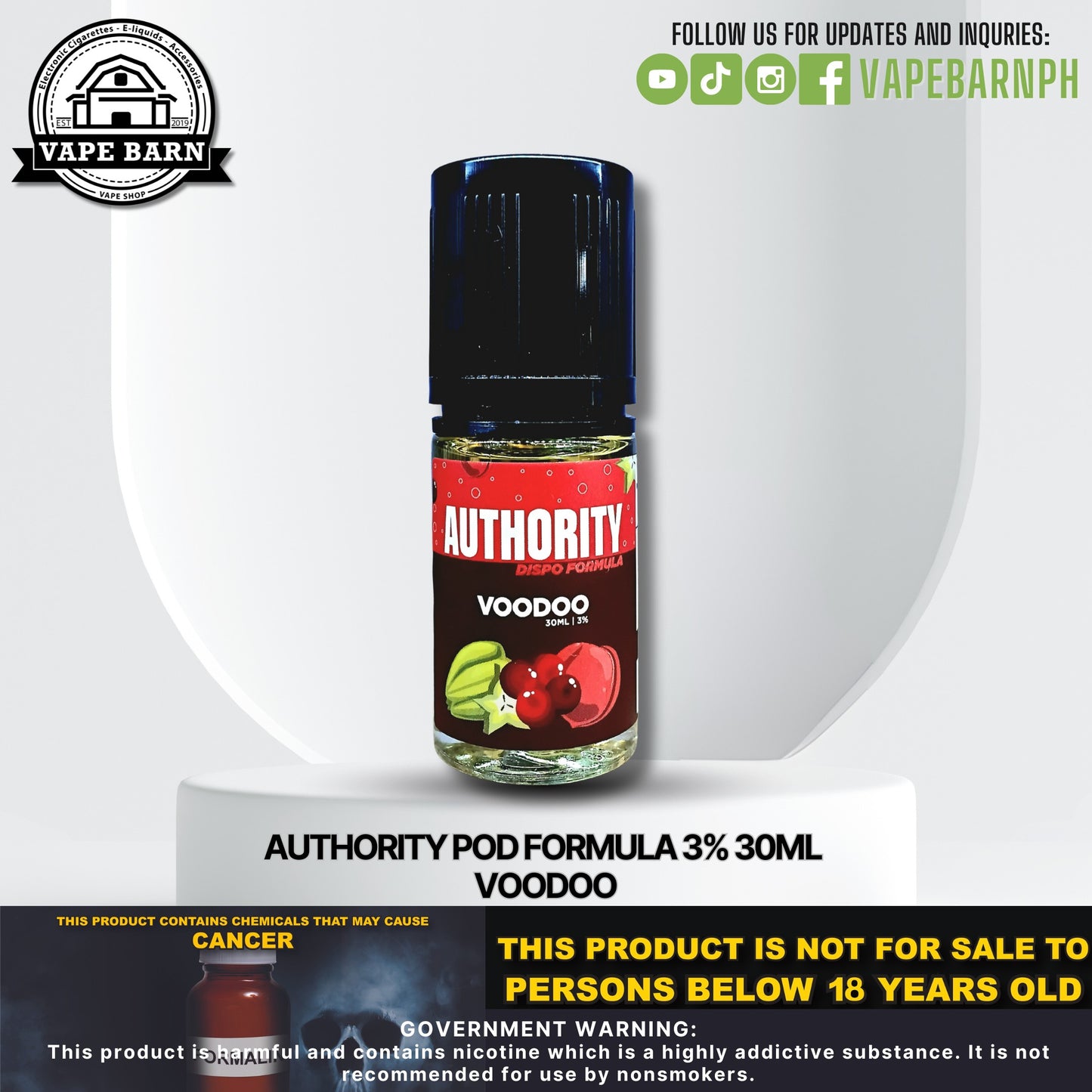 Demon Vape Authority Pod Formula 3% 30ml