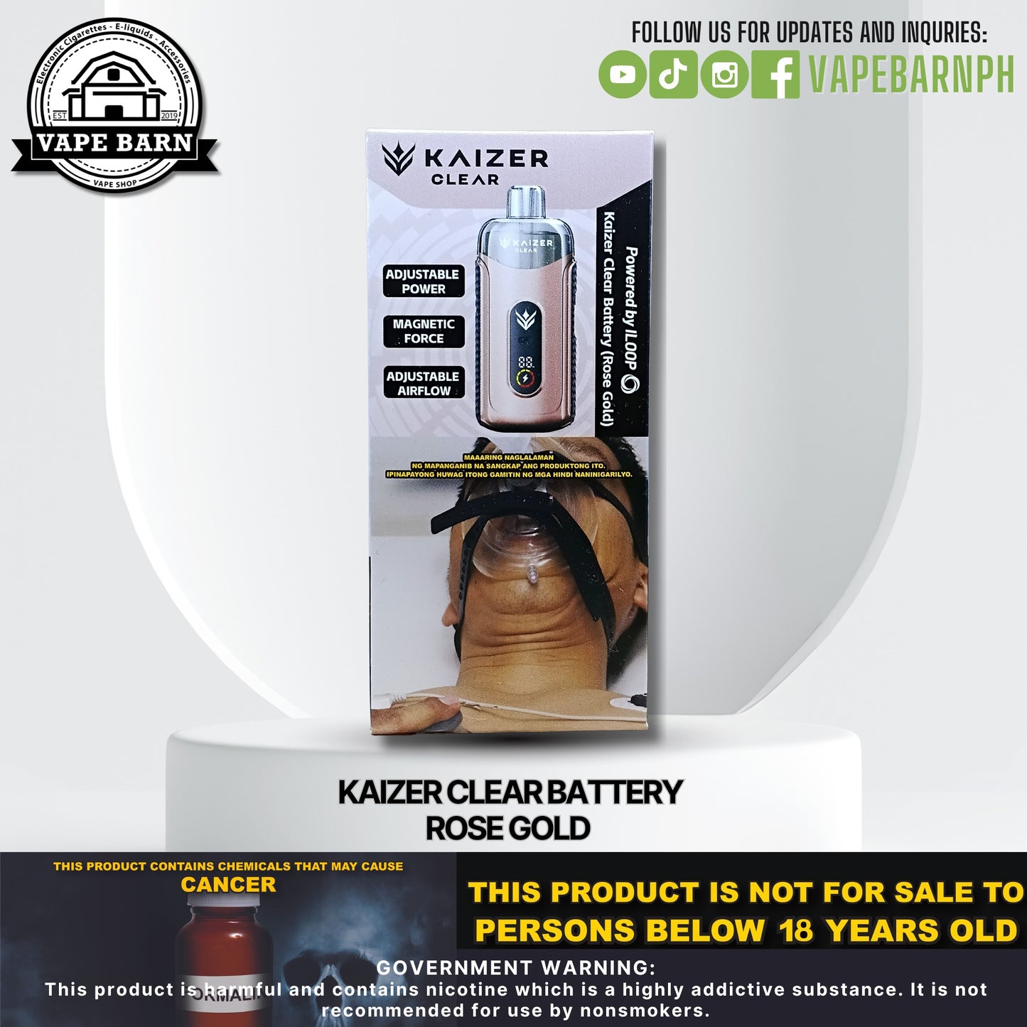 Kaizer Clear 12mg (Prefilled Pods) / Battery