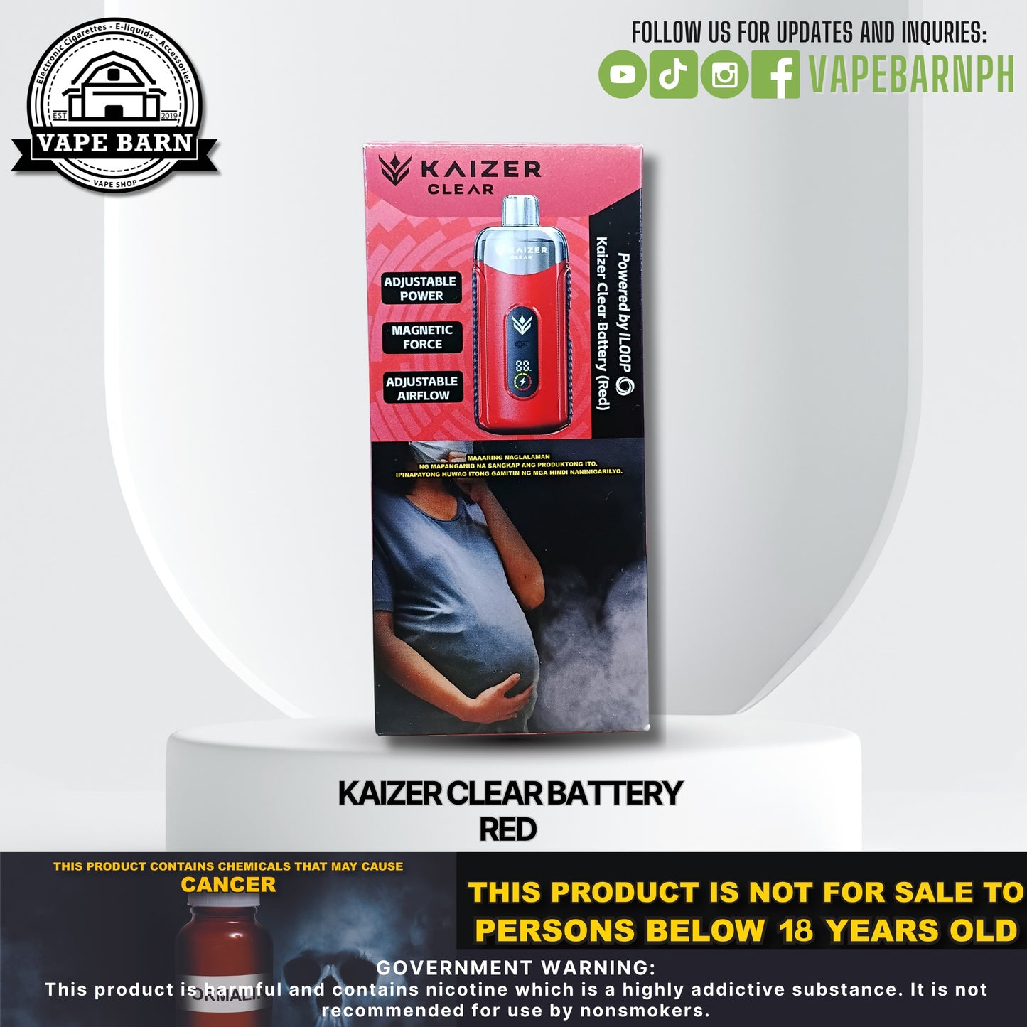 Kaizer Clear 12mg (Prefilled Pods) / Battery