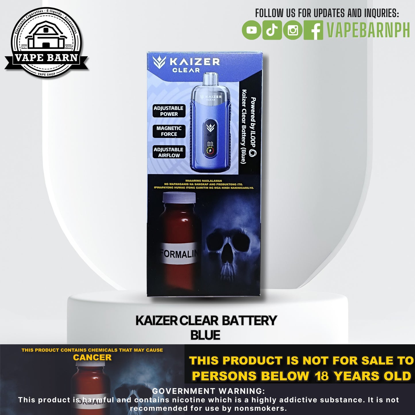 Kaizer Clear 12mg (Prefilled Pods) / Battery