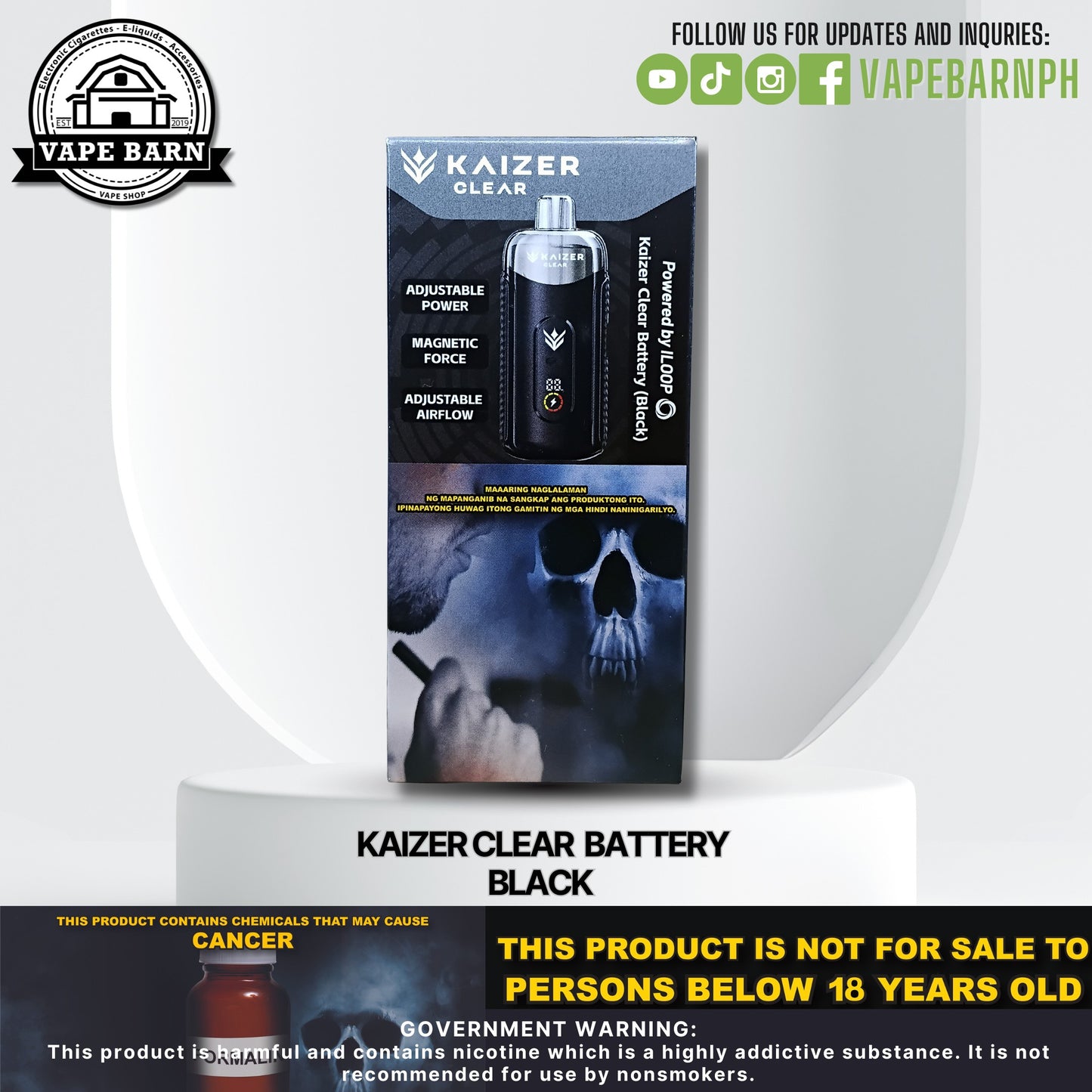 Kaizer Clear 12mg (Prefilled Pods) / Battery