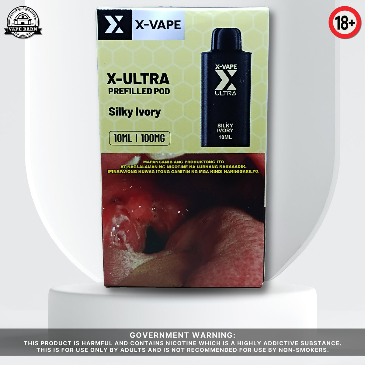 X-VAPE X-ULTRA (Prefilled Pod) 1% - Silky Ivory (Buttermilk)