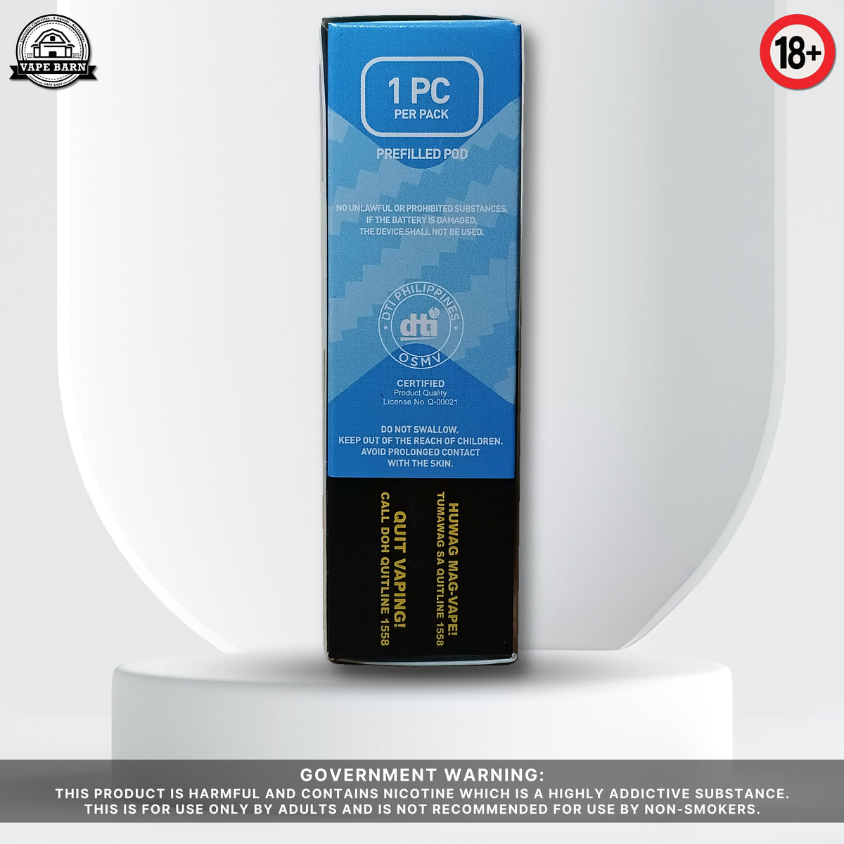 KAIZER Clear (Prefilled Pod) 1.2% - Bluebomb Ice