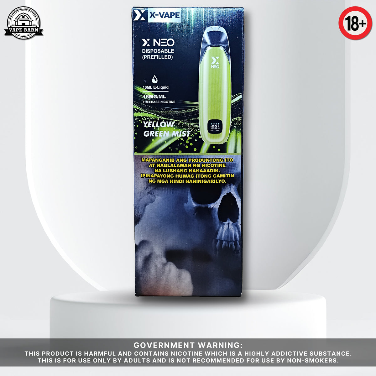 X-VAPE X-NEO 1.6% - Yellow Green Mist