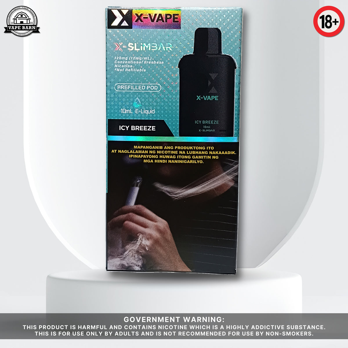 X-VAPE X-SLIMBAR (Prefilled Pod) 1.2% - Icy Breeze