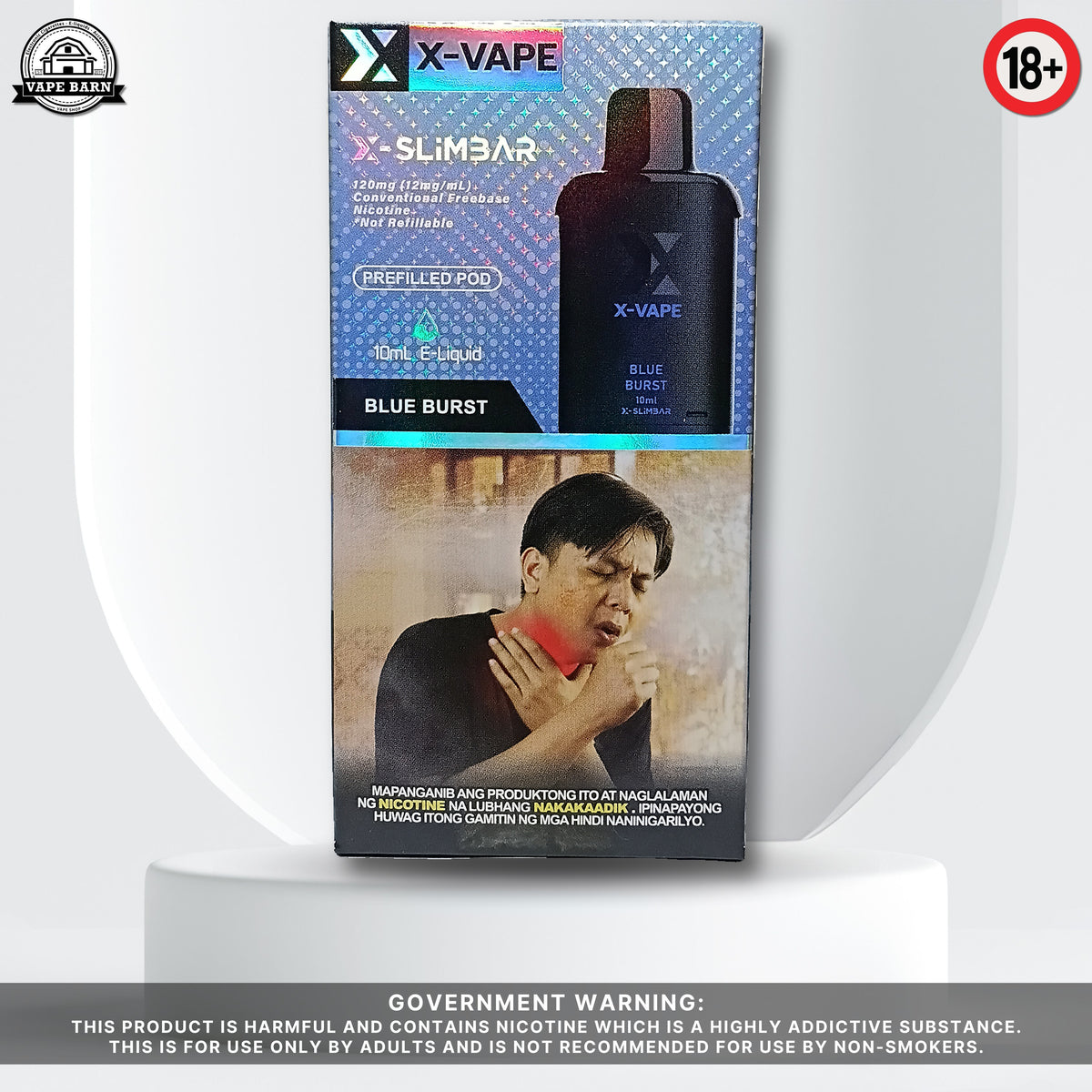 X-VAPE X-SLIMBAR (Prefilled Pod) 1.2% - Blue Burst