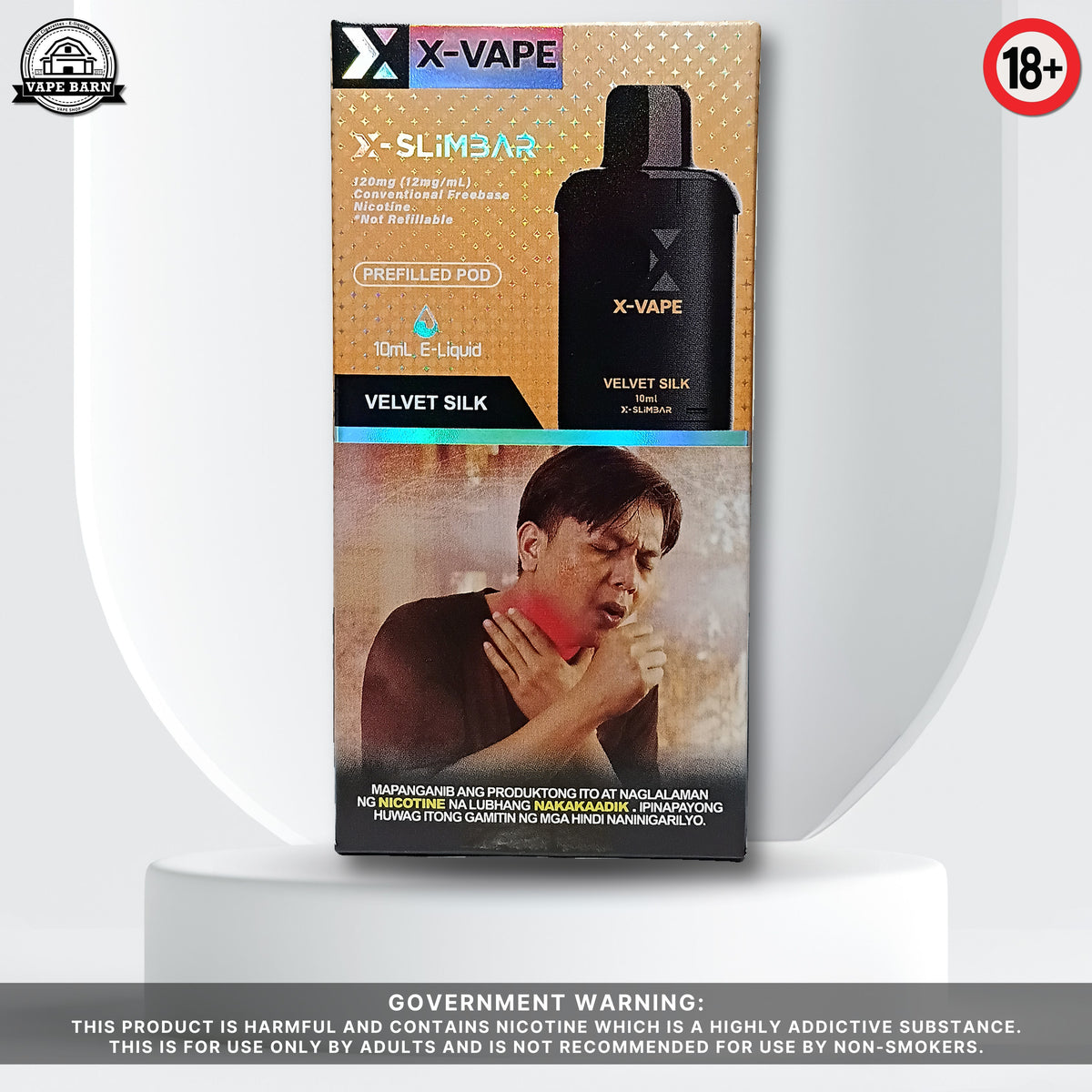 X-VAPE X-SLIMBAR (Prefilled Pod) 1.2% - Velvet Silk