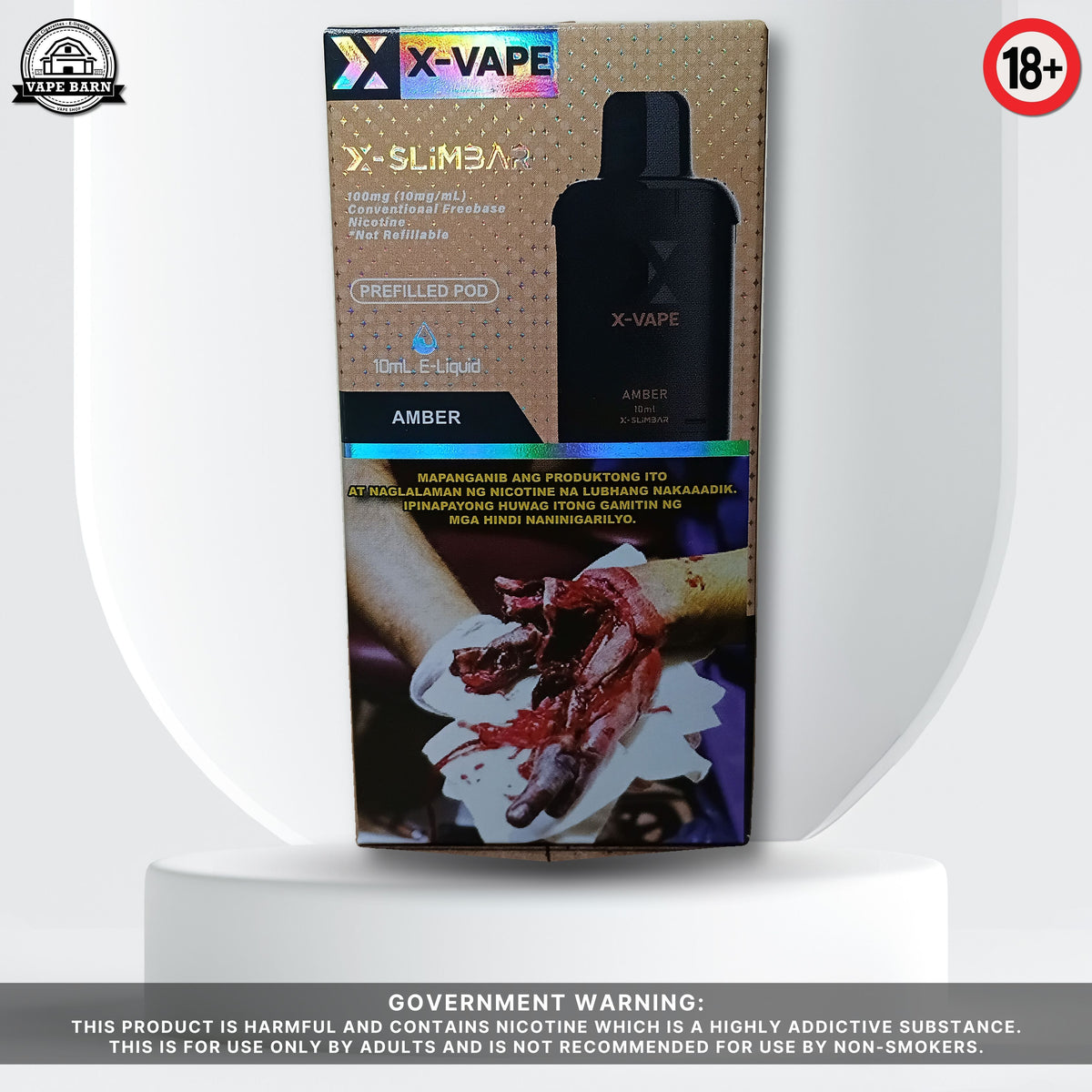 X-VAPE X-SLIMBAR (Prefilled Pod) 1% - Amber