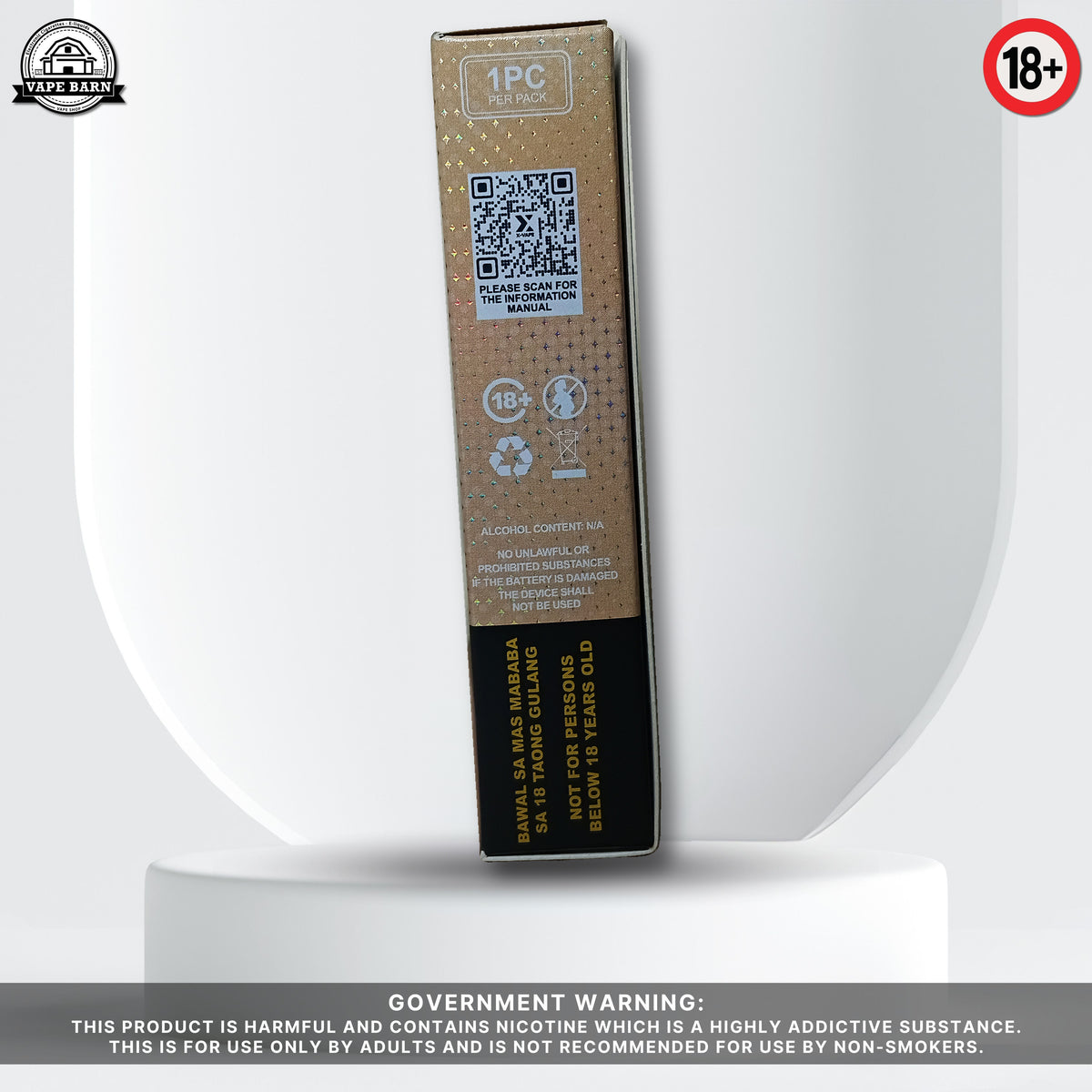 X-VAPE X-SLIMBAR (Prefilled Pod) 1% - Amber