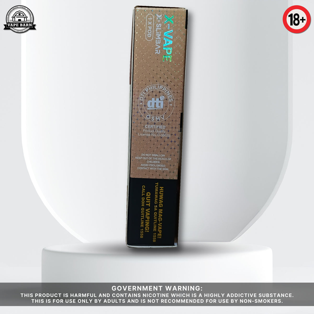 X-VAPE X-SLIMBAR (Prefilled Pod) 1% - Amber